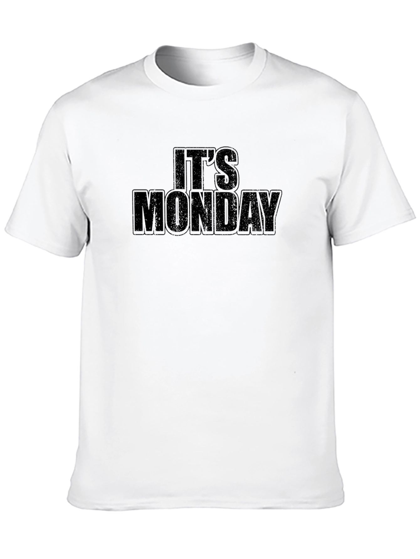 Black It's Monday Graphic Tee - Black Casual T-Shirt view 10