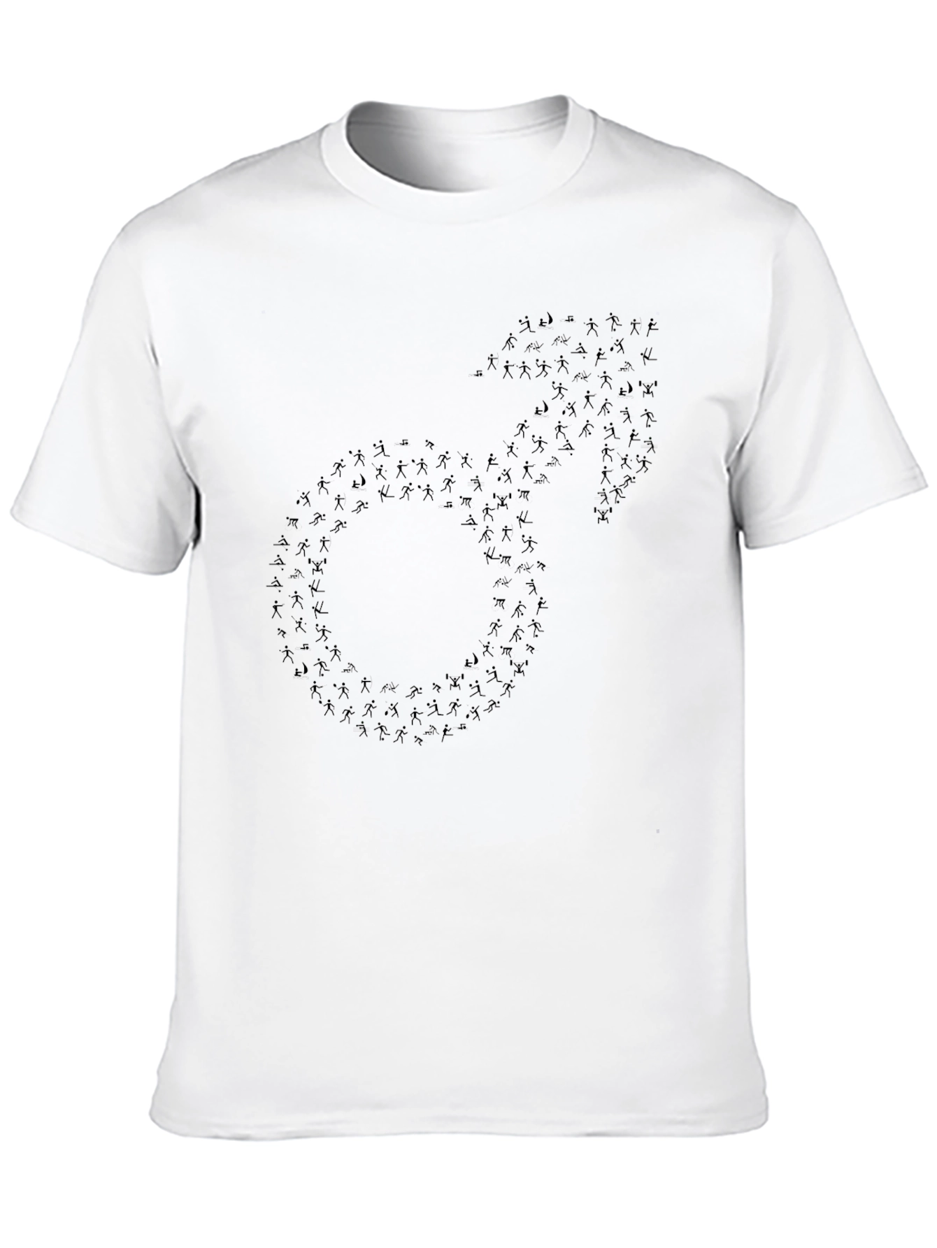 Black Novelty Male Symbol Graphic T-Shirt view 10