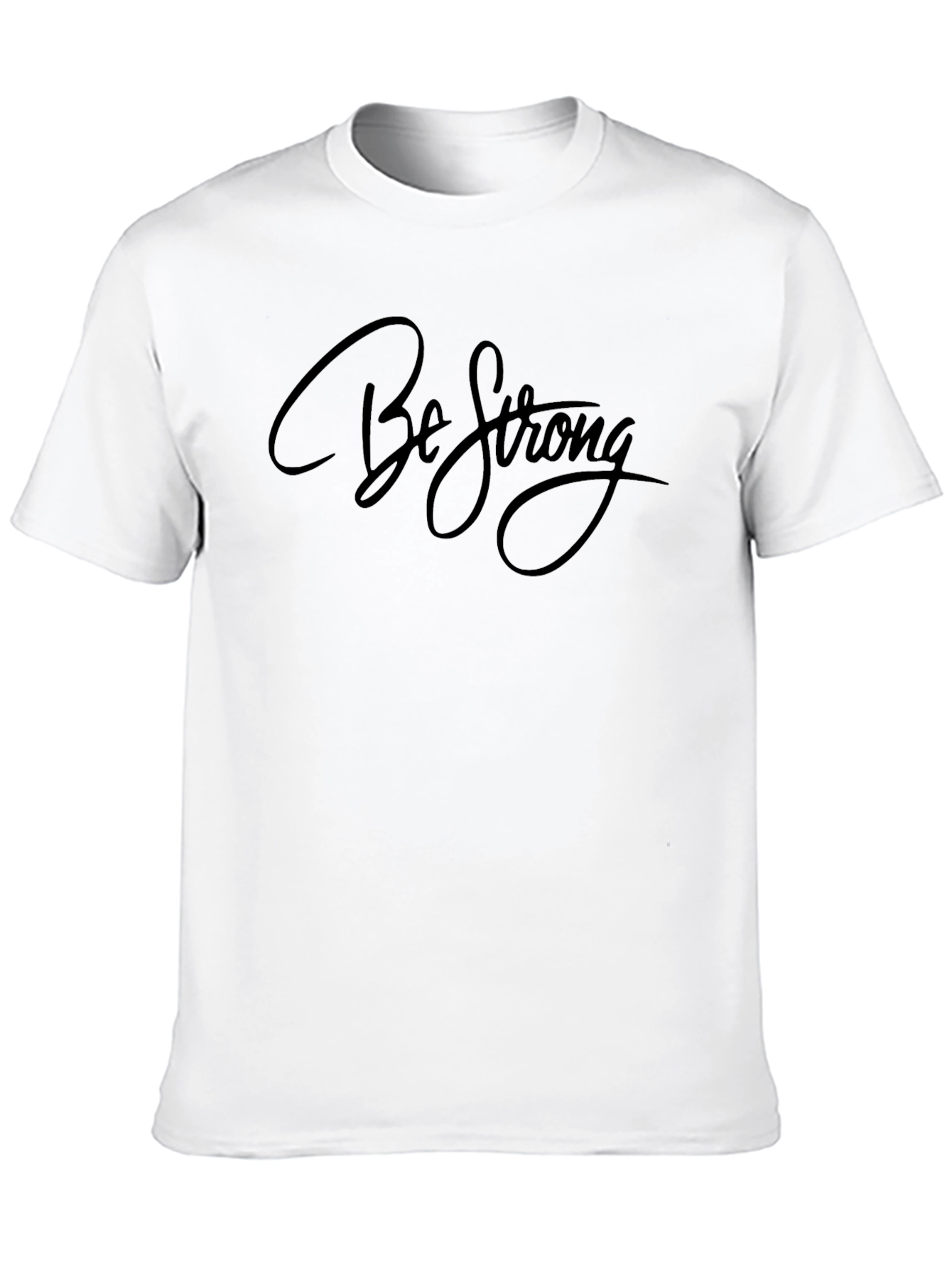 Black Be Strong Graphic Black T-Shirt view 10