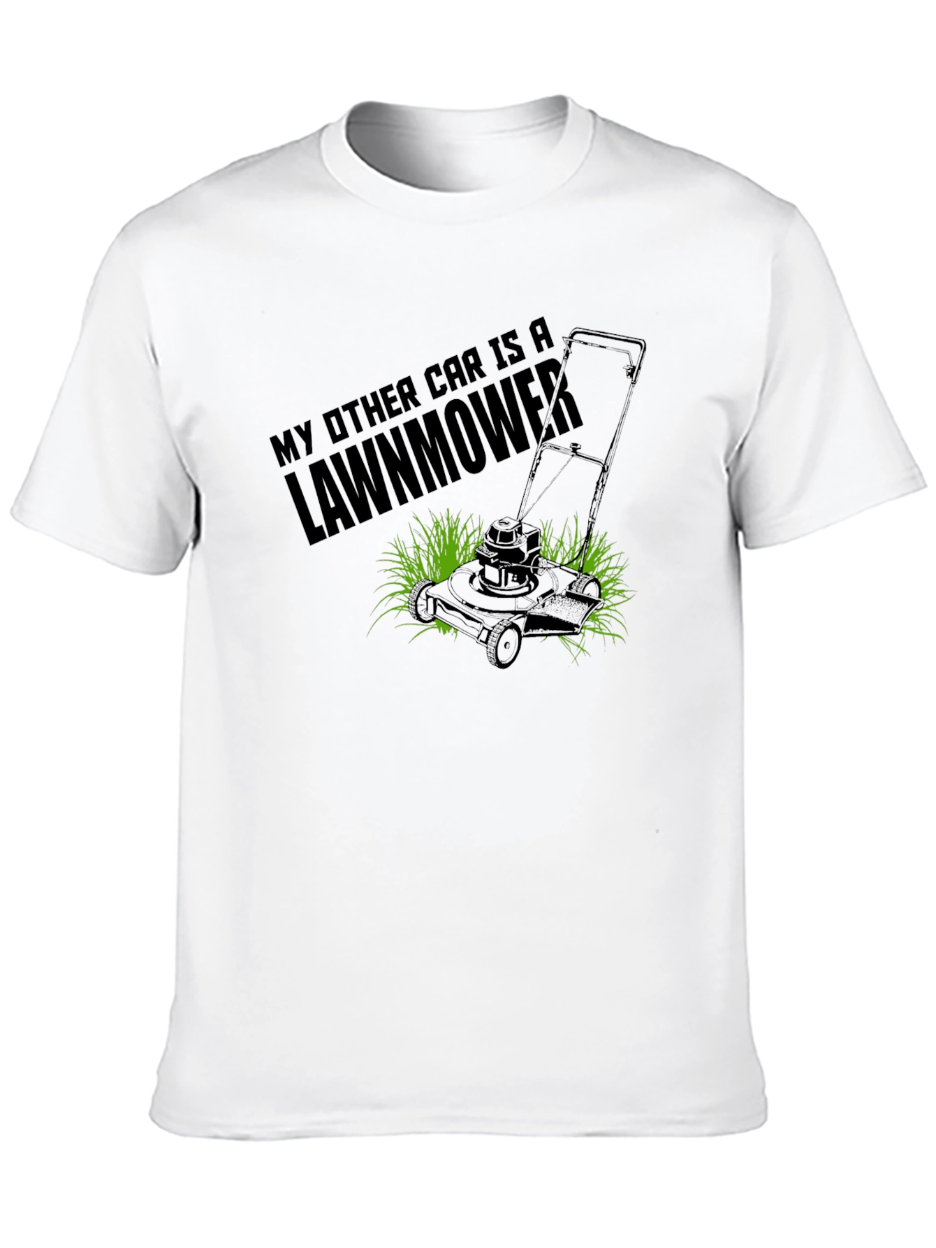 Black My Other Car Is A Lawnmower Black T-Shirt view 10