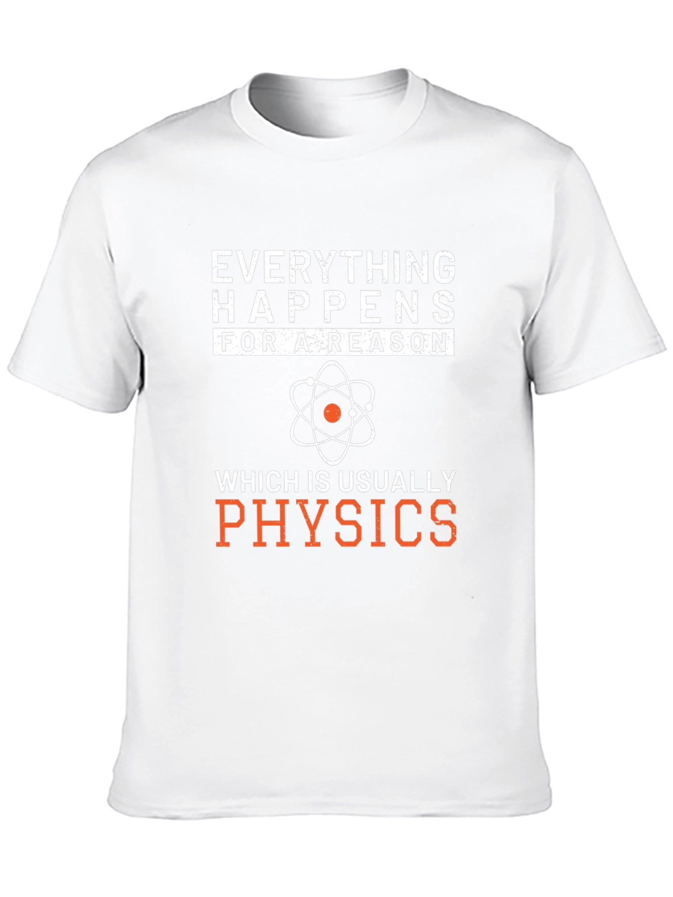 Black Everything Happens Physics T-Shirt view 10