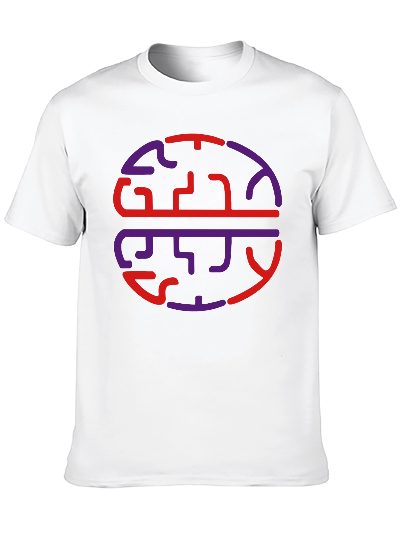 Black Abstract Brain Graphic Tee - Casual Wear view 10