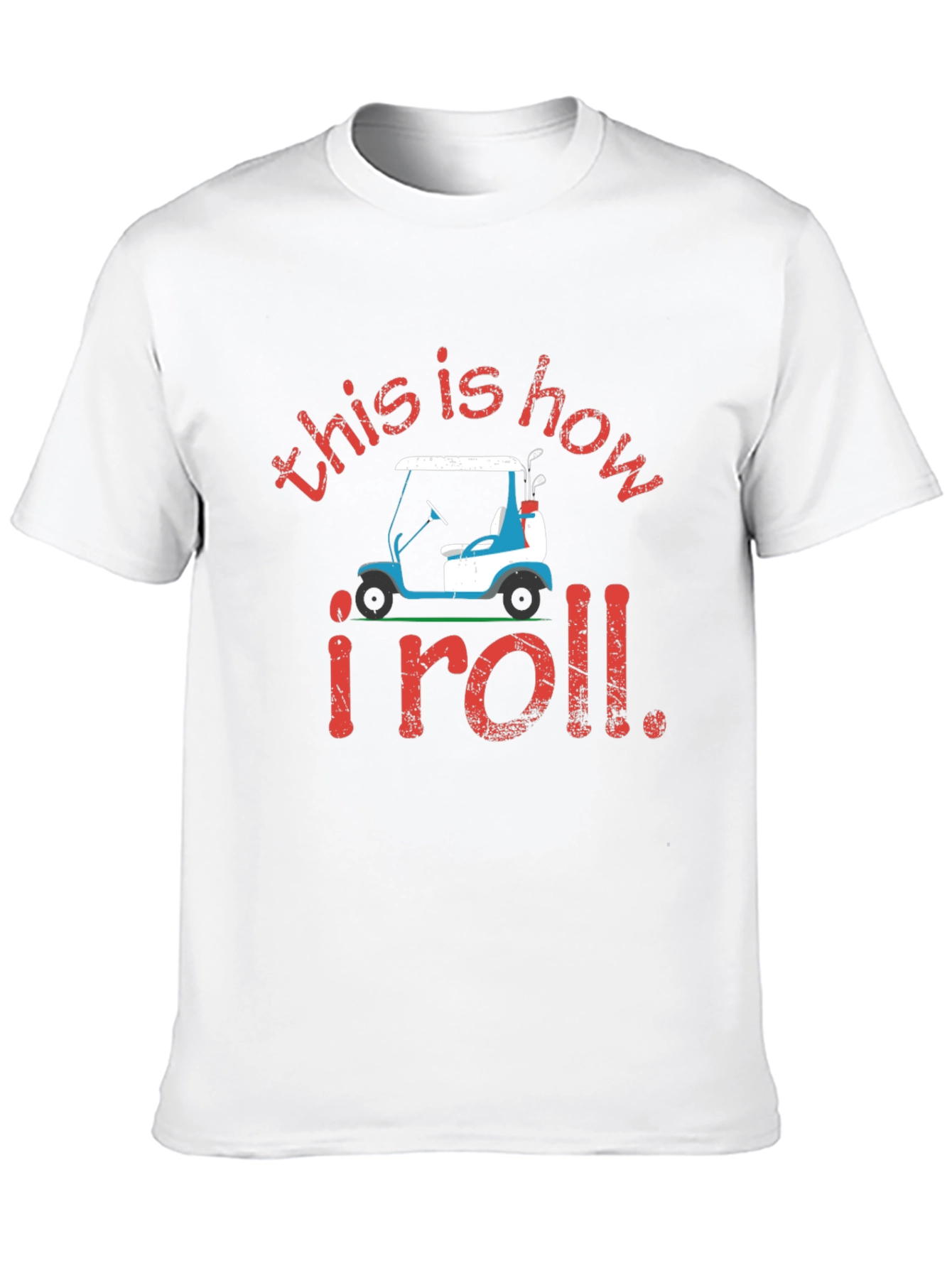 Black Golf Cart T-Shirt: This is How I Roll Tee view 10