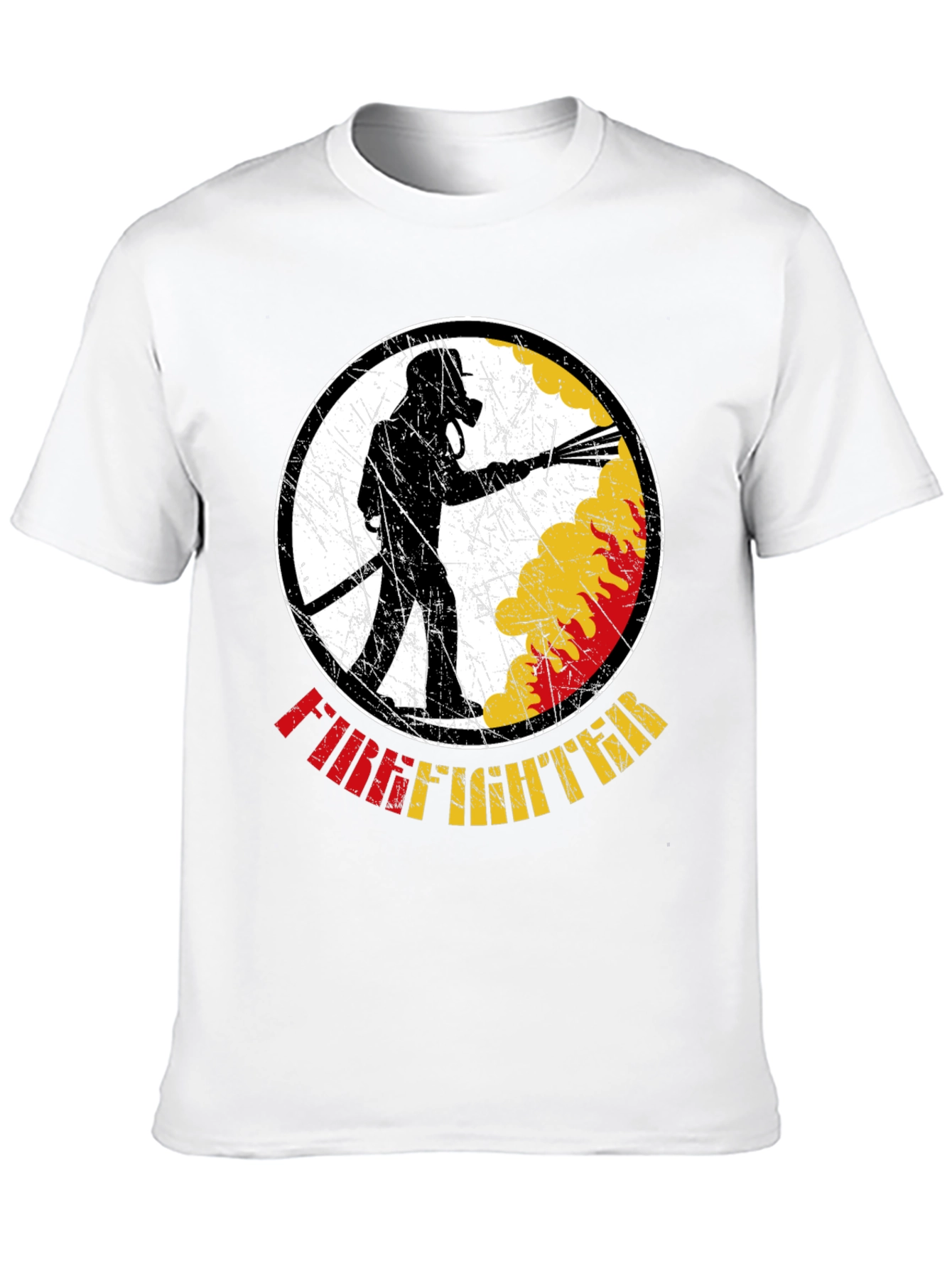 Black Firefighter Graphic T-Shirt - Black view 10