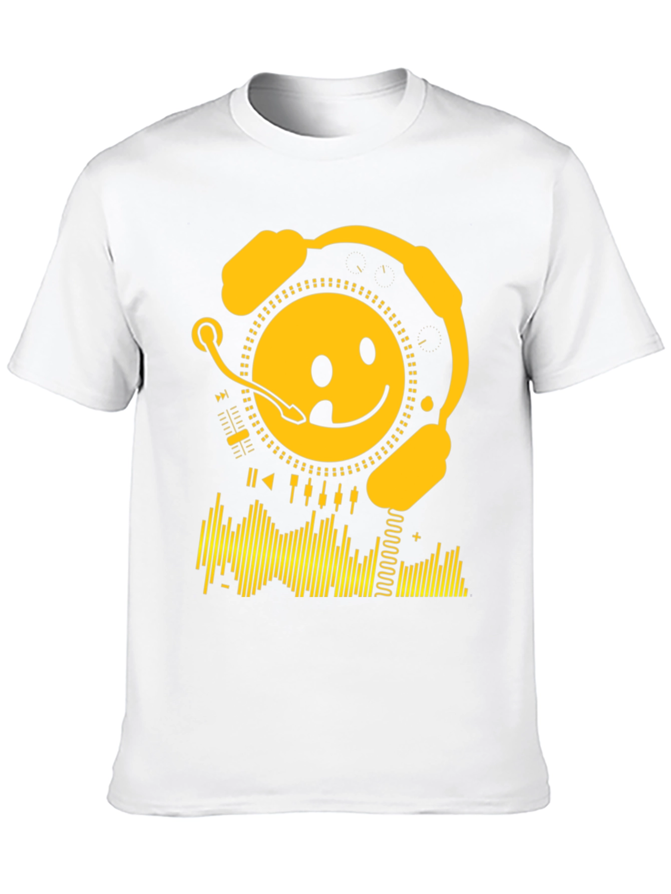 Black Smiley DJ Black T-Shirt view 10