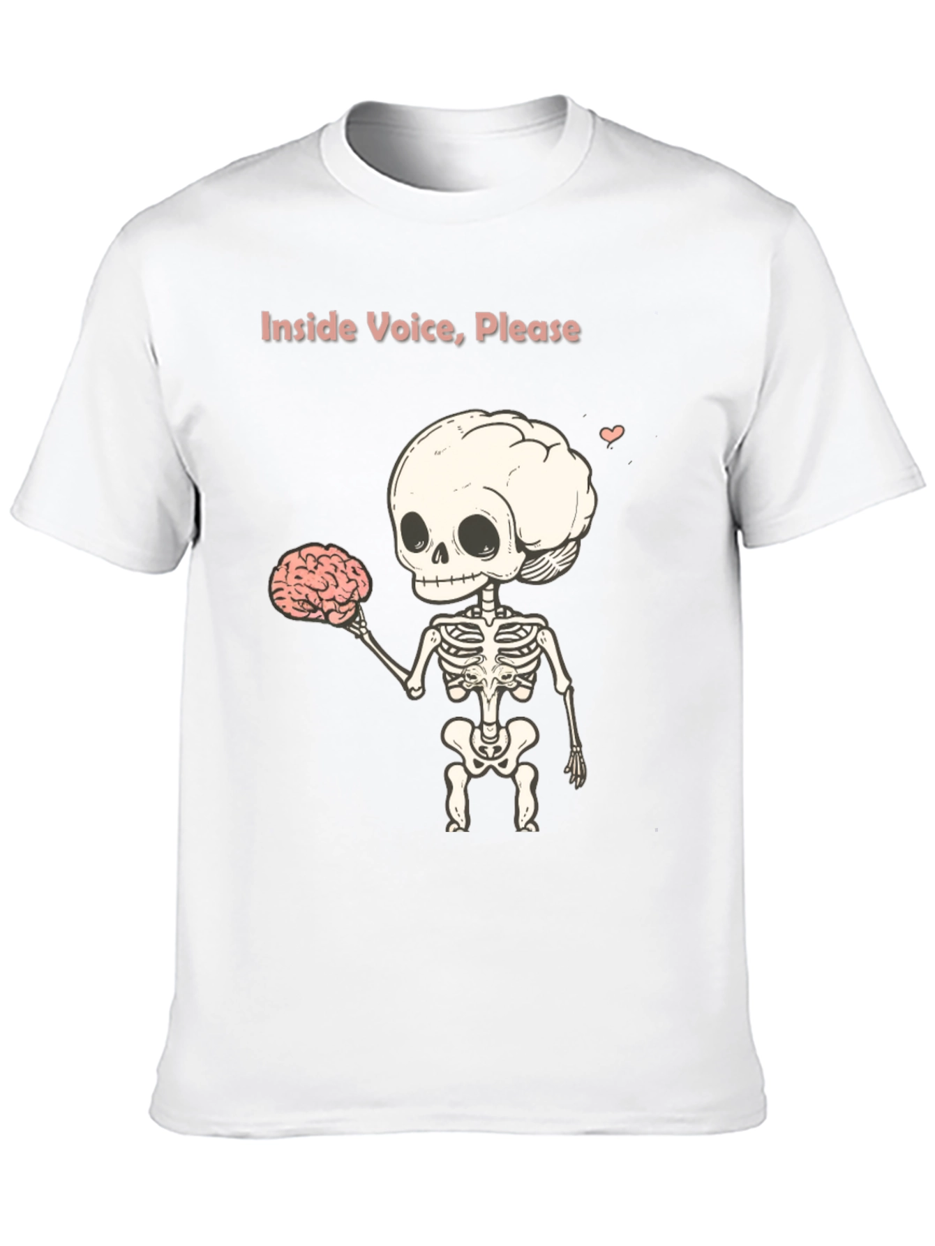 Black Inside Voice, Please - Skeleton Graphic T-Shirt view 10