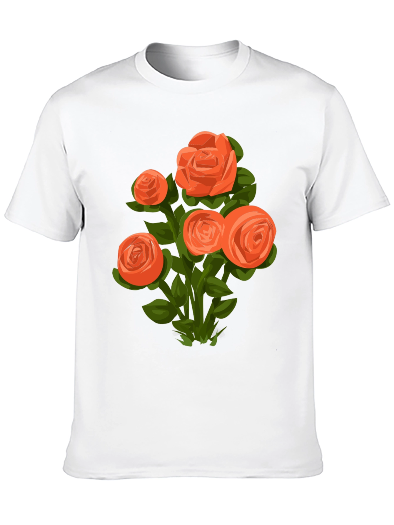 Black Floral Graphic Tee - Orange Rose Bouquet view 10