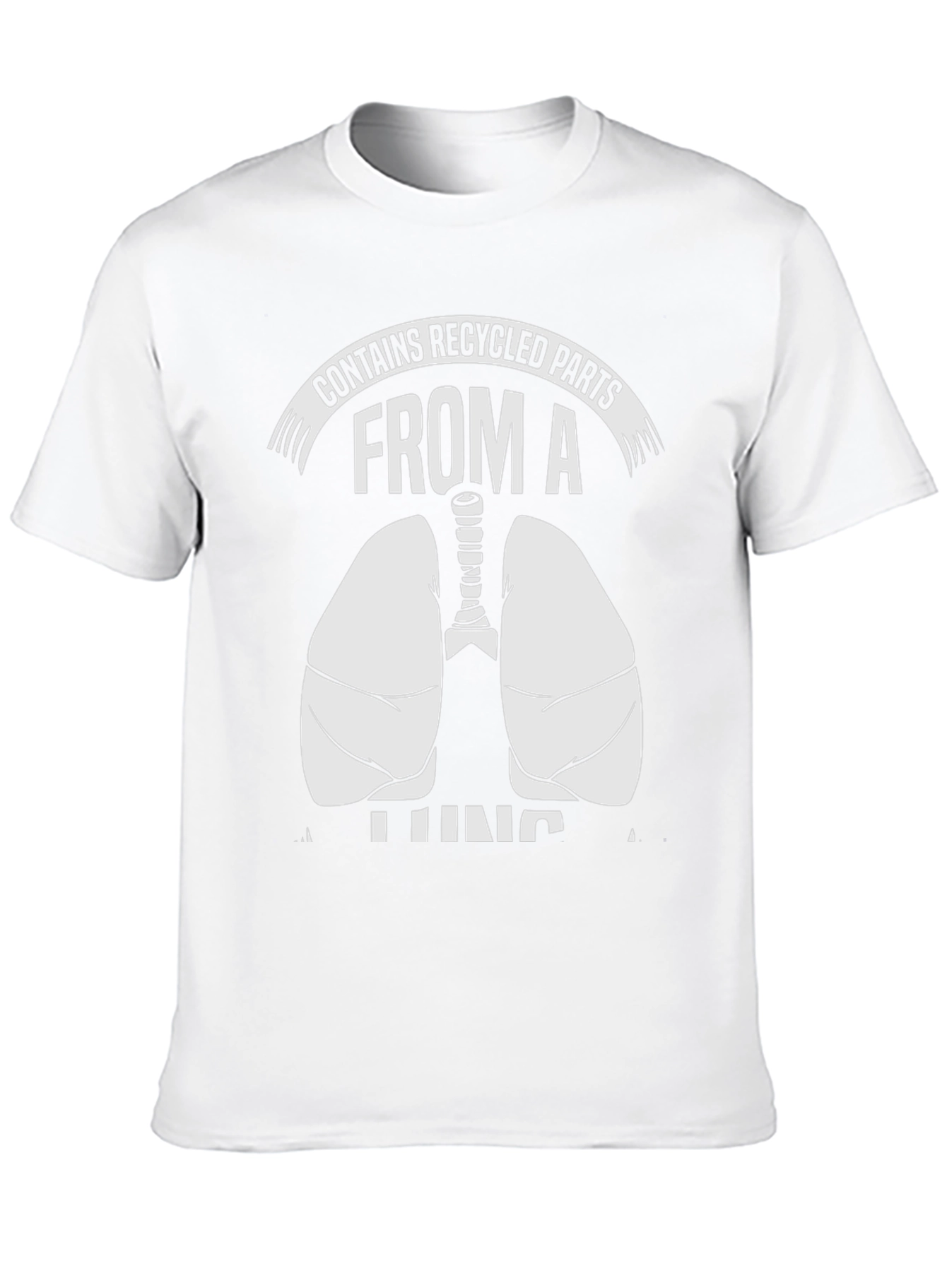 Black Recycled Lung Parts Funny T-Shirt view 10
