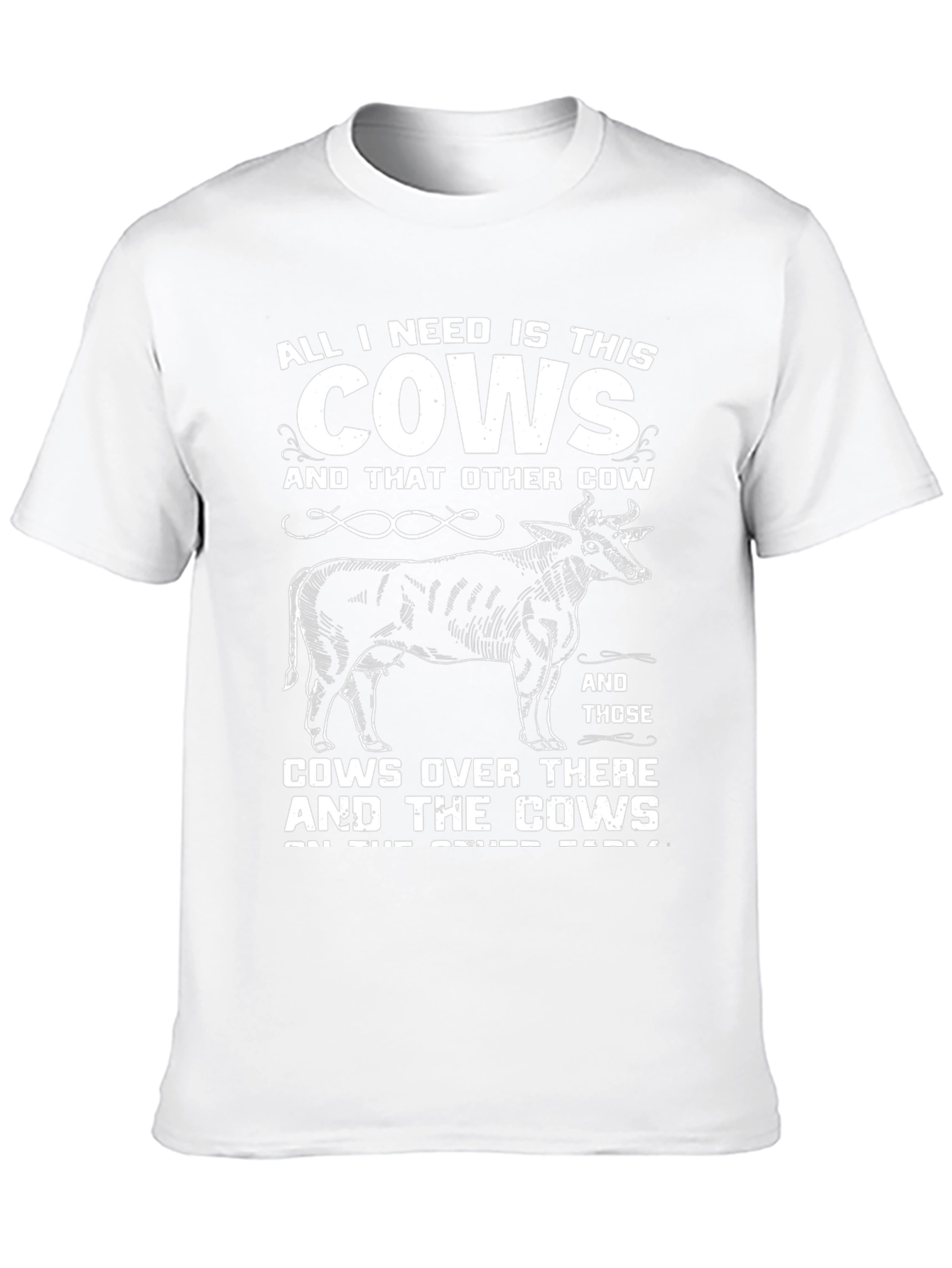 Black Funny Cow Lover T-Shirt, All I Need Is This Cows Tee view 10