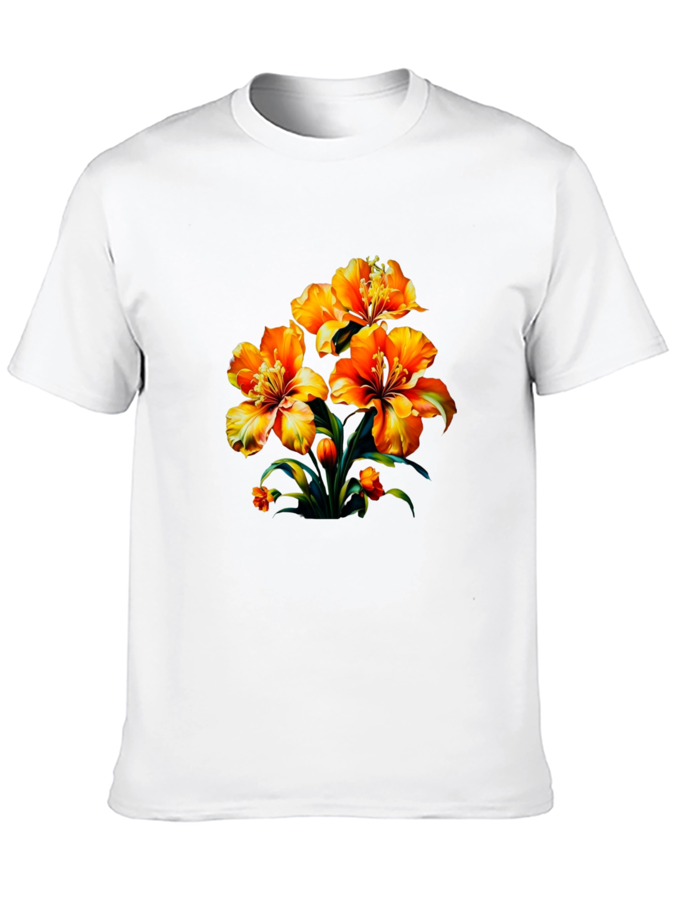 Black Floral Print Black Casual T-Shirt view 10