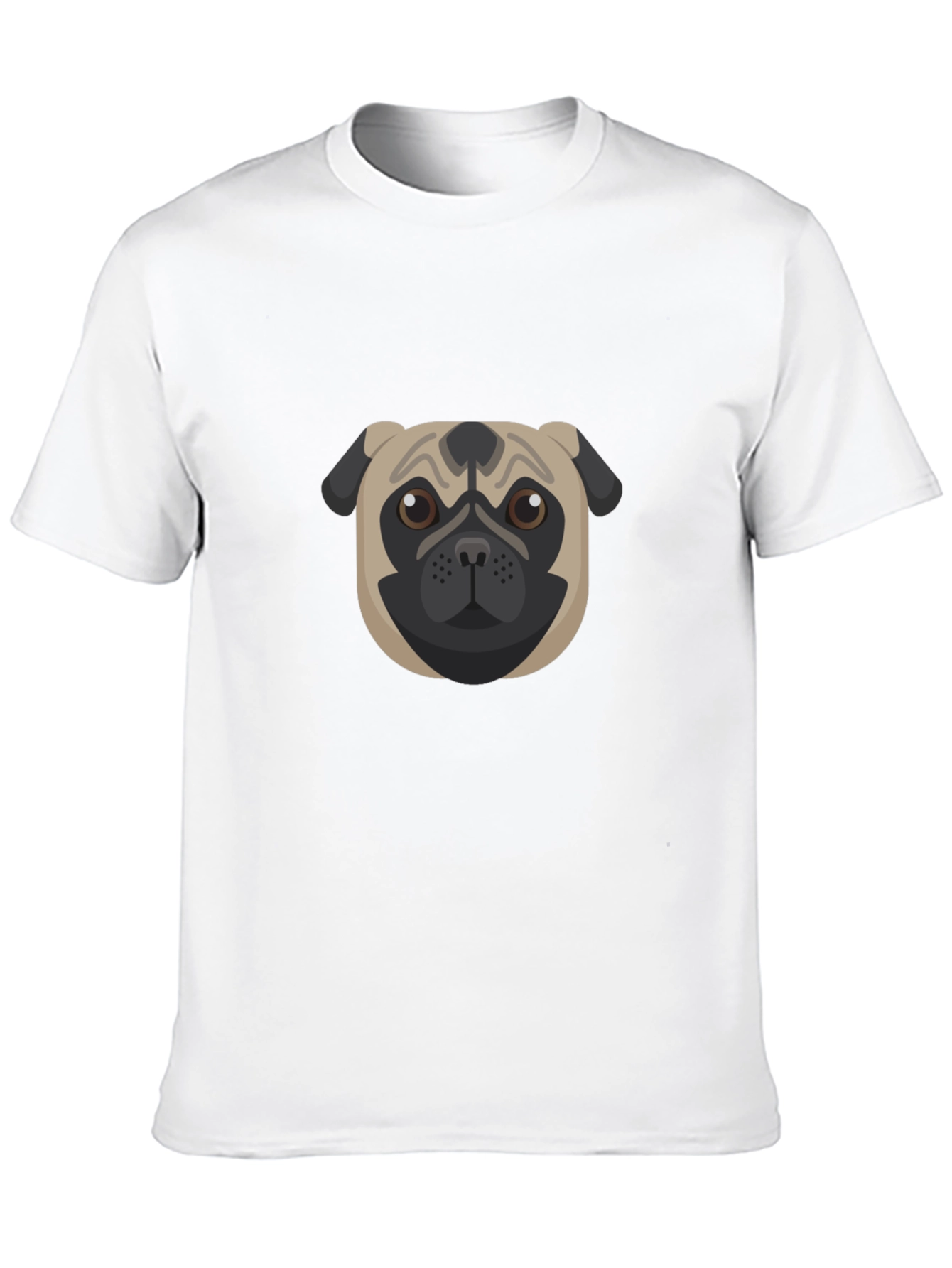 Black Pug Graphic Black T-Shirt - Men's Casual Tee view 10