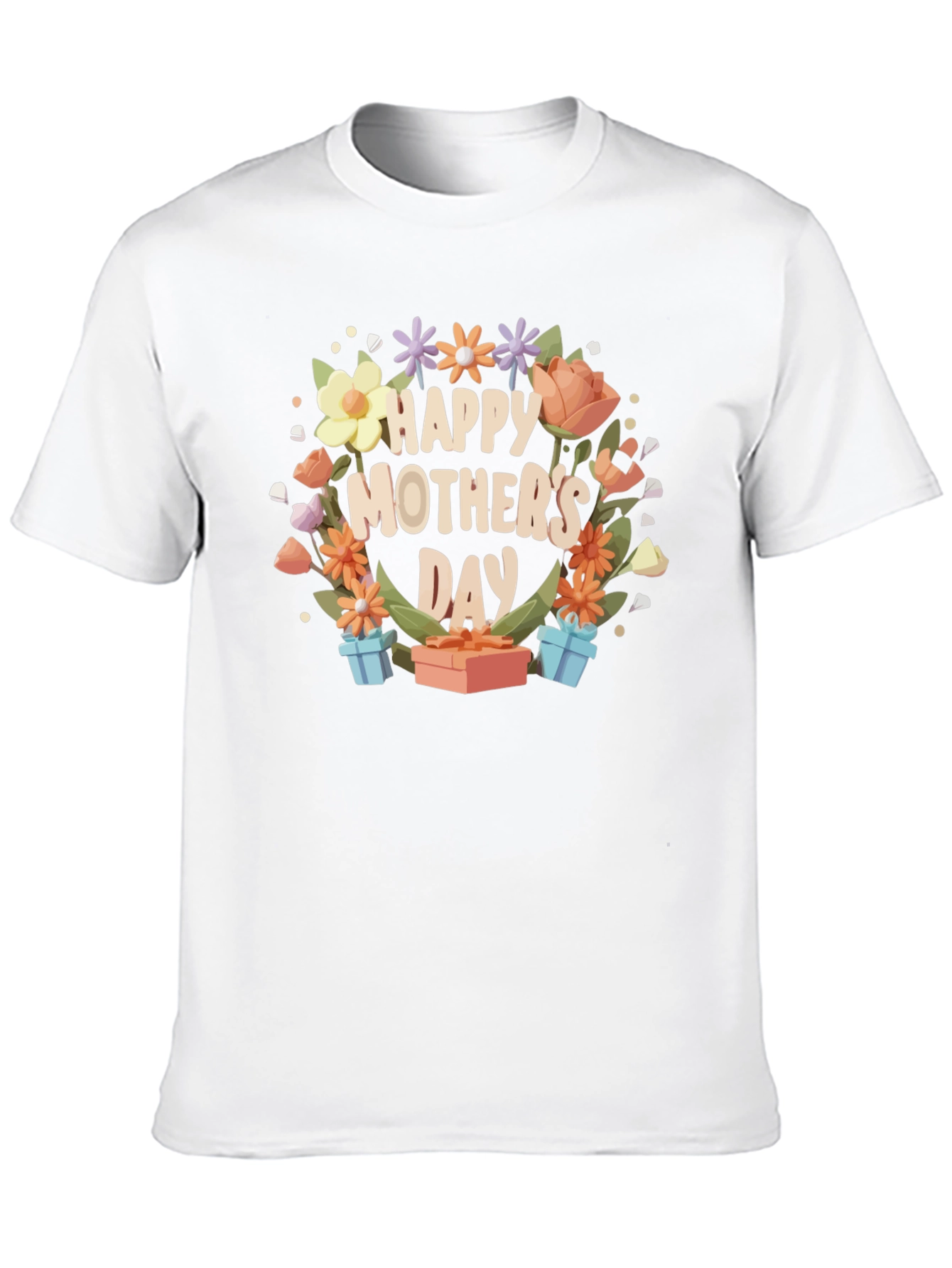 Black Happy Mother's Day Floral T-Shirt view 10