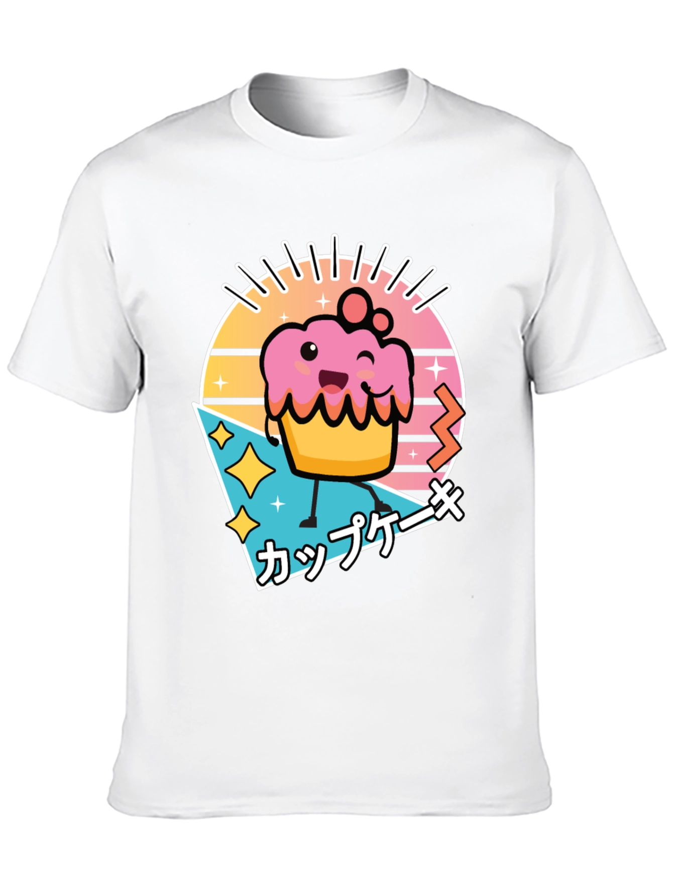Black Kawaii Cupcake T-Shirt - Retro Japanese Style view 10