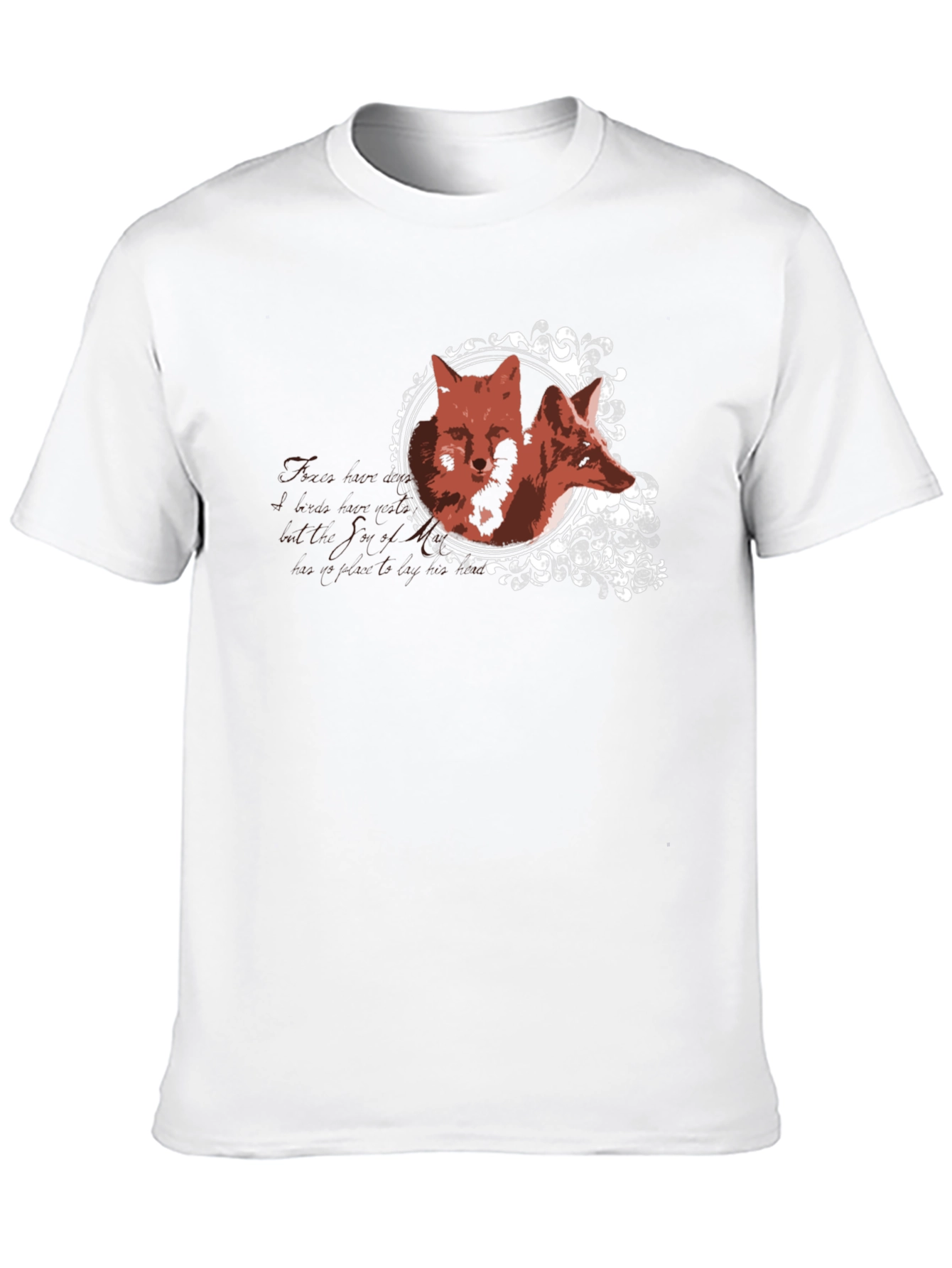 Black Fox Portrait Graphic Tee - Stylish Unisex T-Shirt view 10
