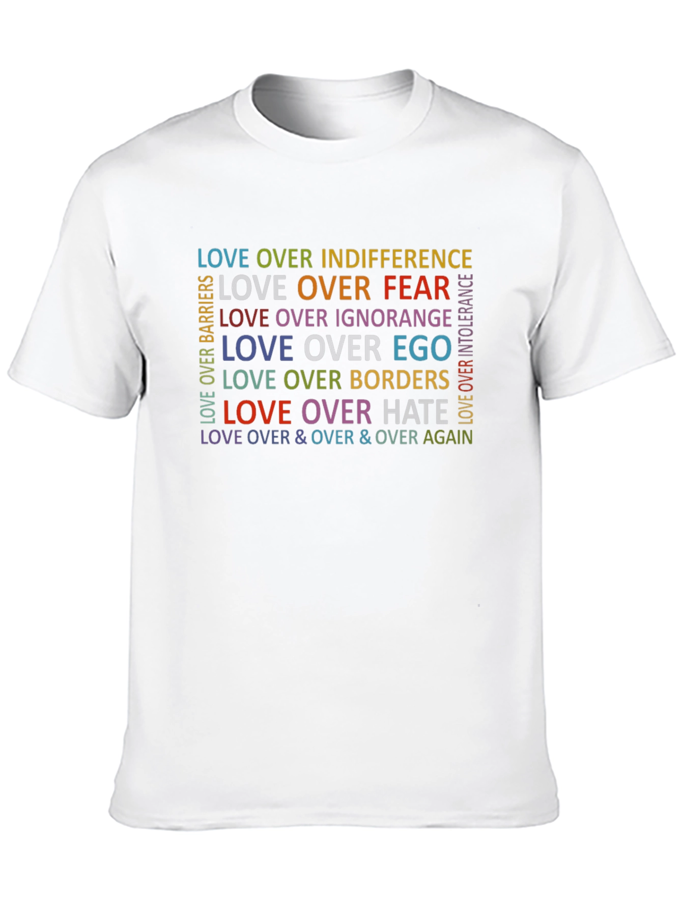 Black Love Over Everything Graphic Print T-Shirt view 10