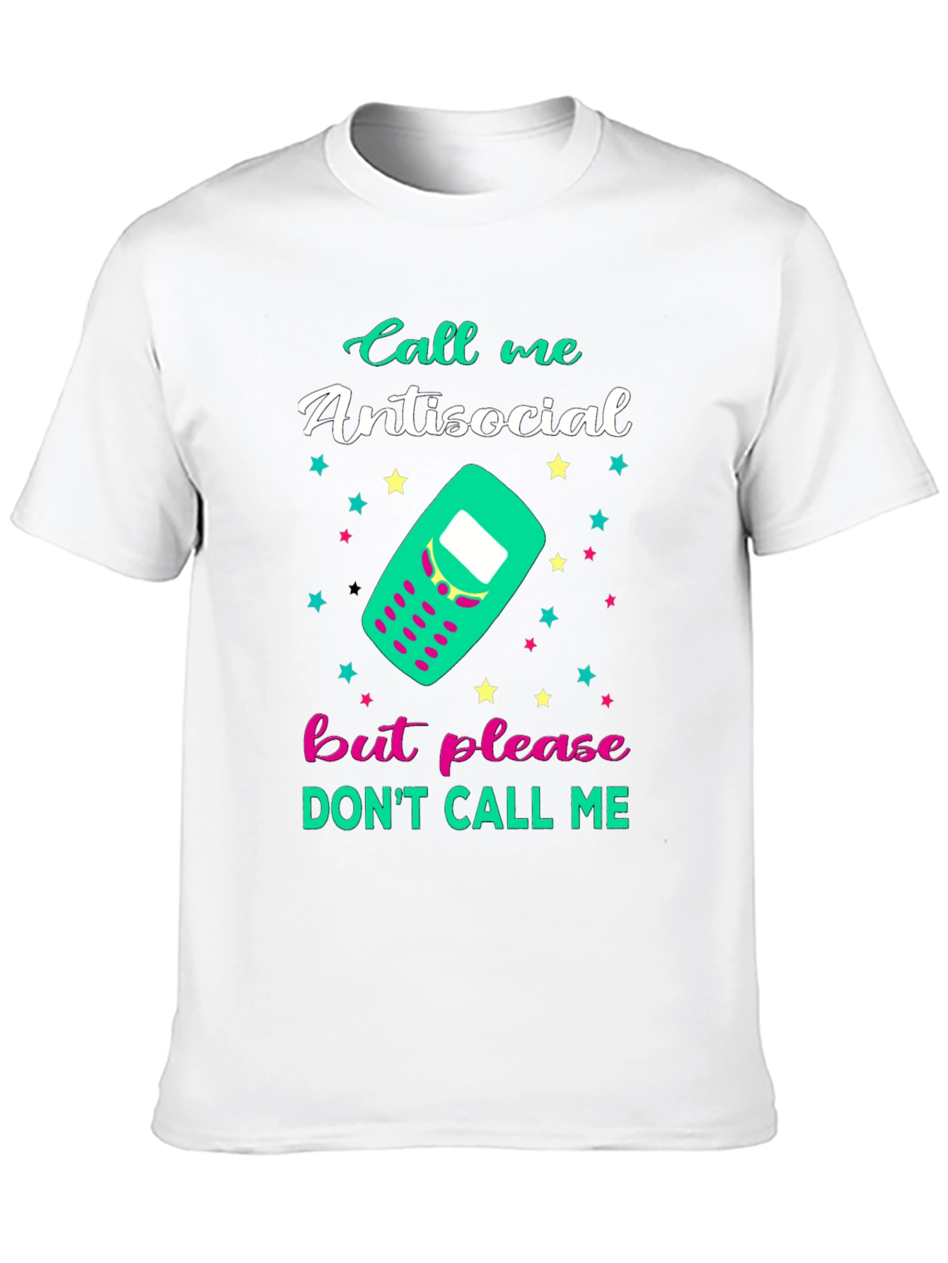 Black Antisocial Graphic Tee - Funny Novelty T-Shirt view 10