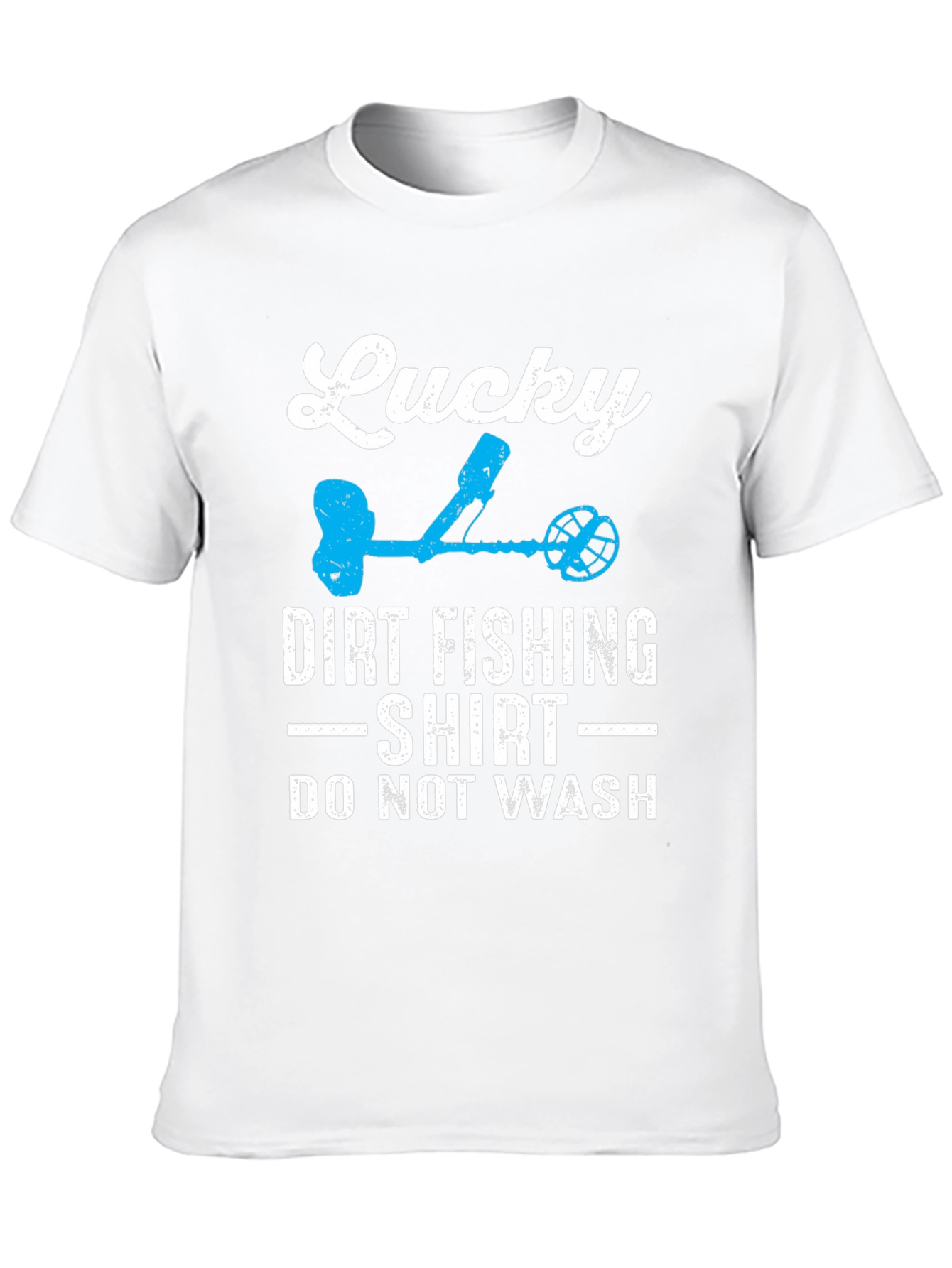 Black Lucky Dirt Fishing Shirt - Novelty Detectorist Tee view 10