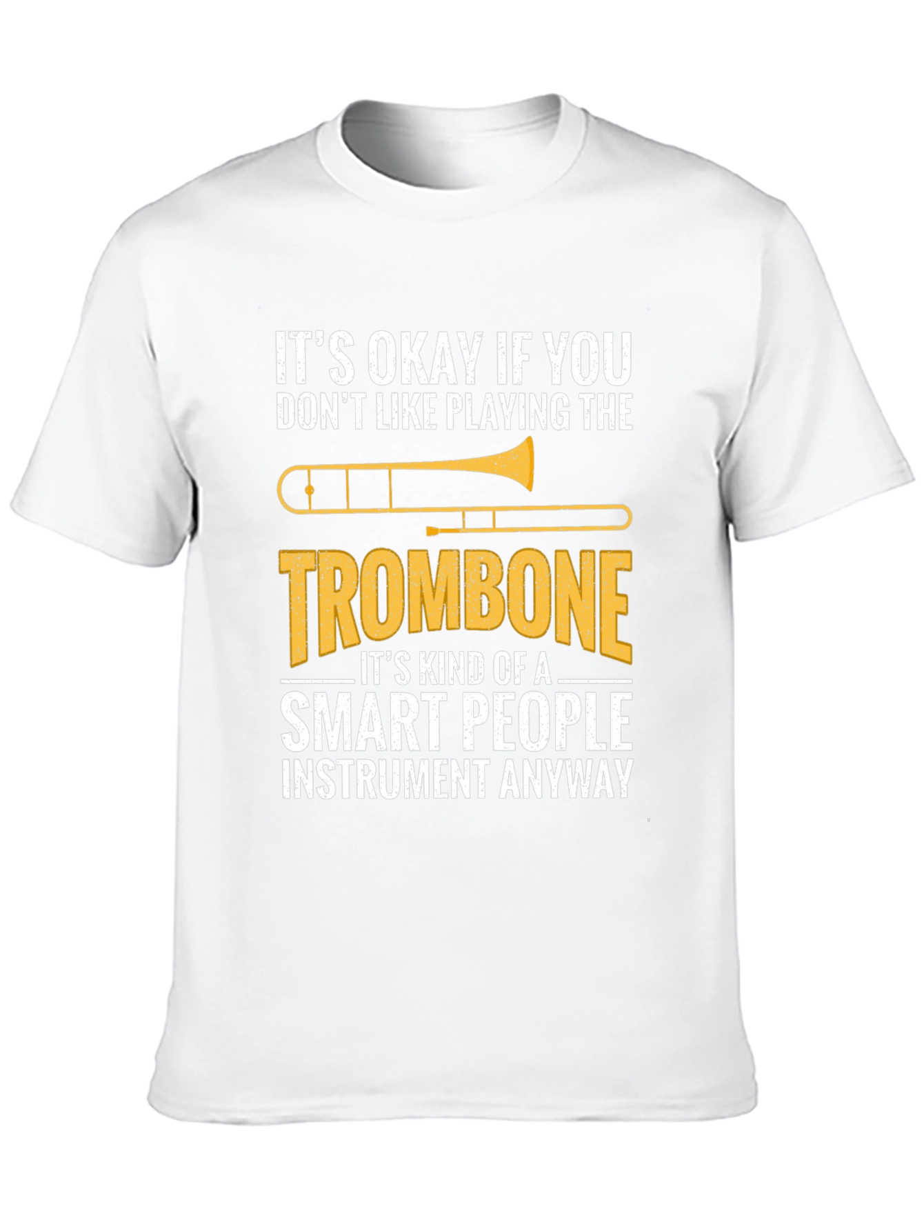 Black Smart People Trombone T-Shirt - Funny Musician Tee view 10