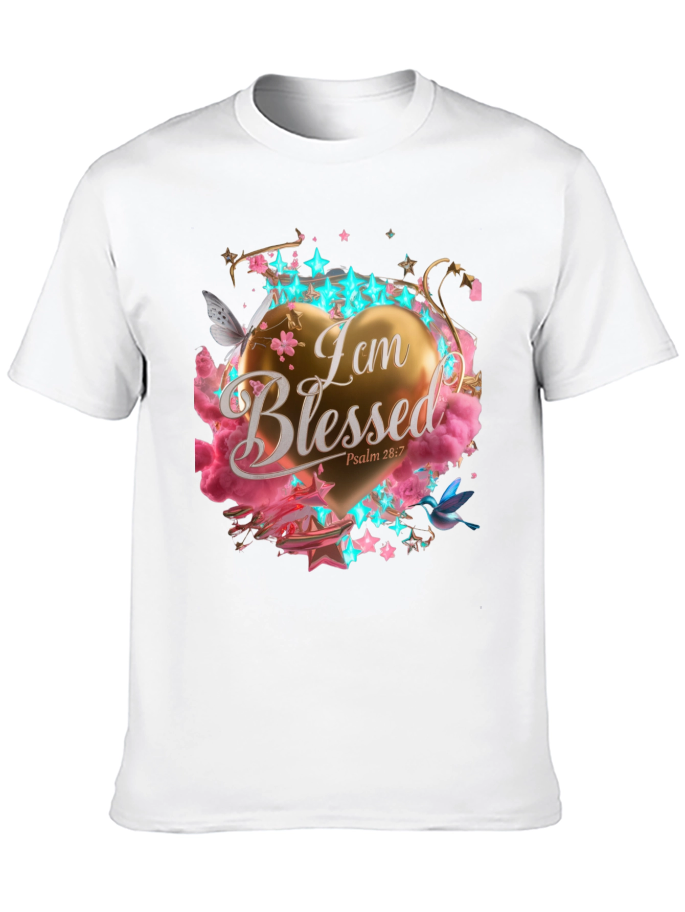Black I am Blessed T-Shirt view 10