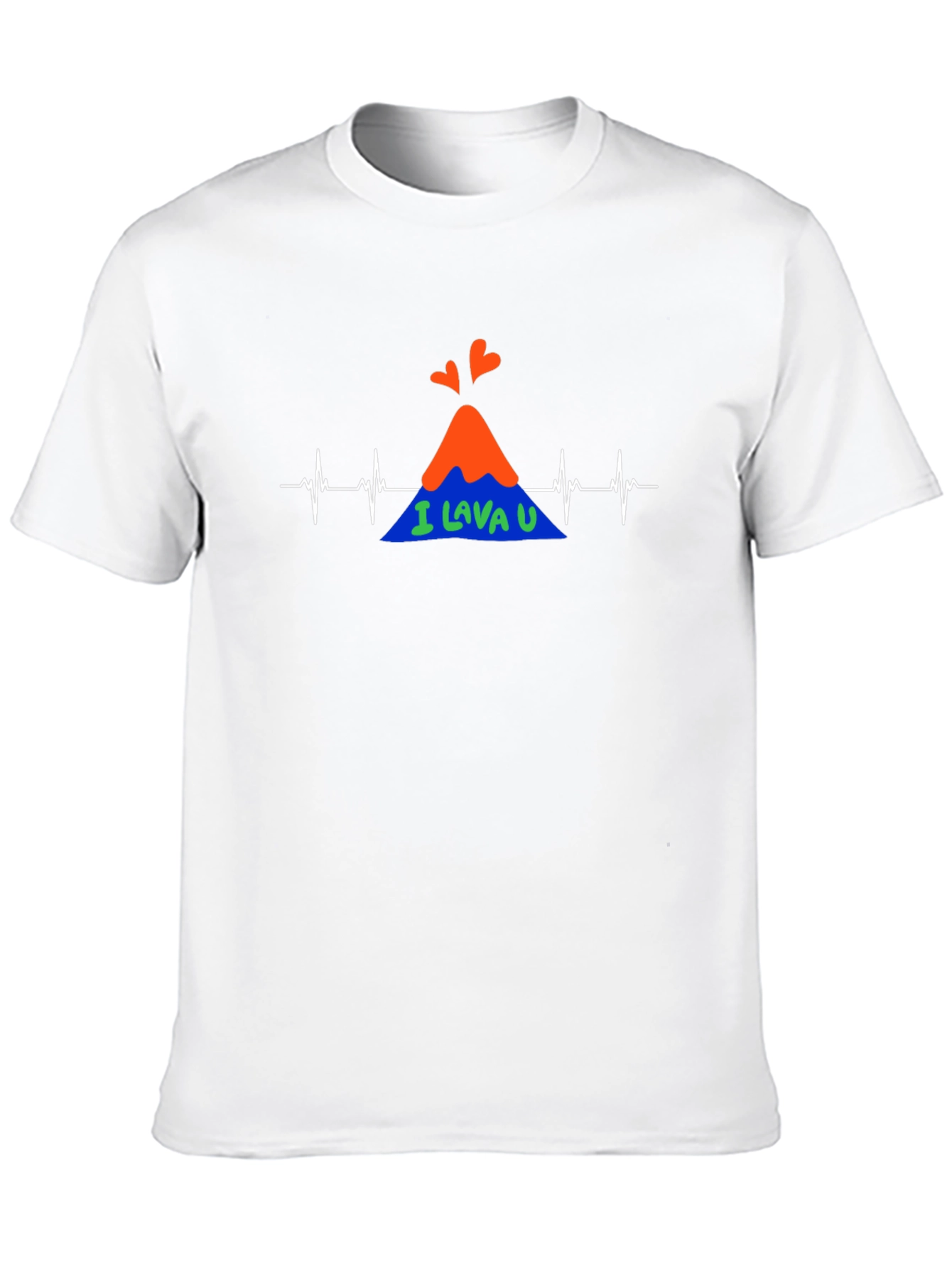 Black I Lava You Heartbeat Graphic Tee view 10