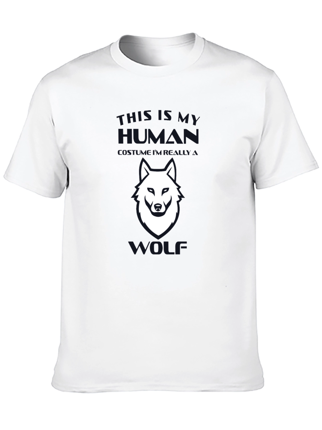 Black This is My Human Wolf Graphic Tee - Black view 10