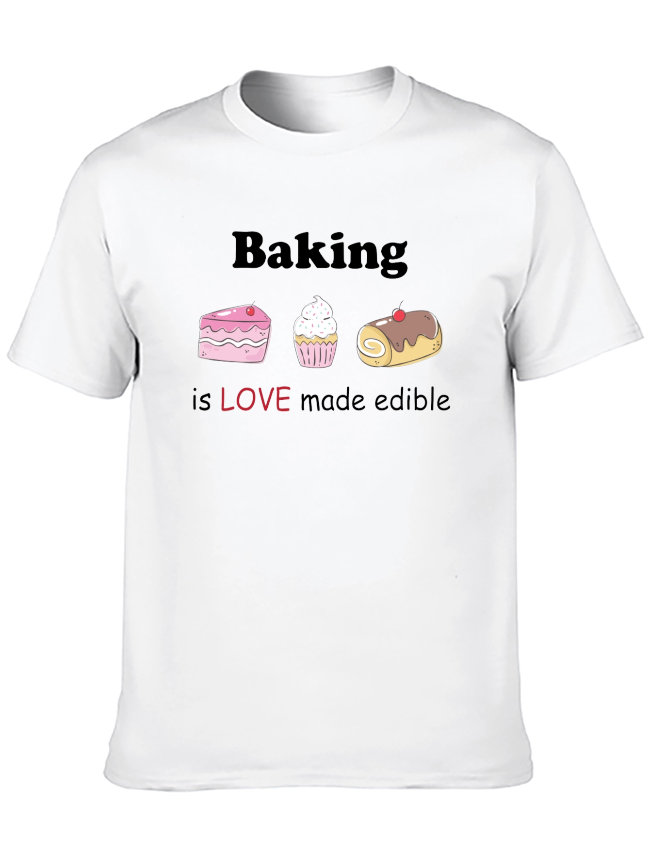 Black Baking is Love Edible Graphic T-Shirt view 10