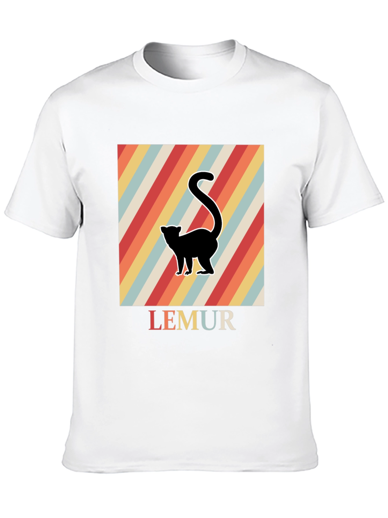 Black Retro Lemur Graphic Tee view 10