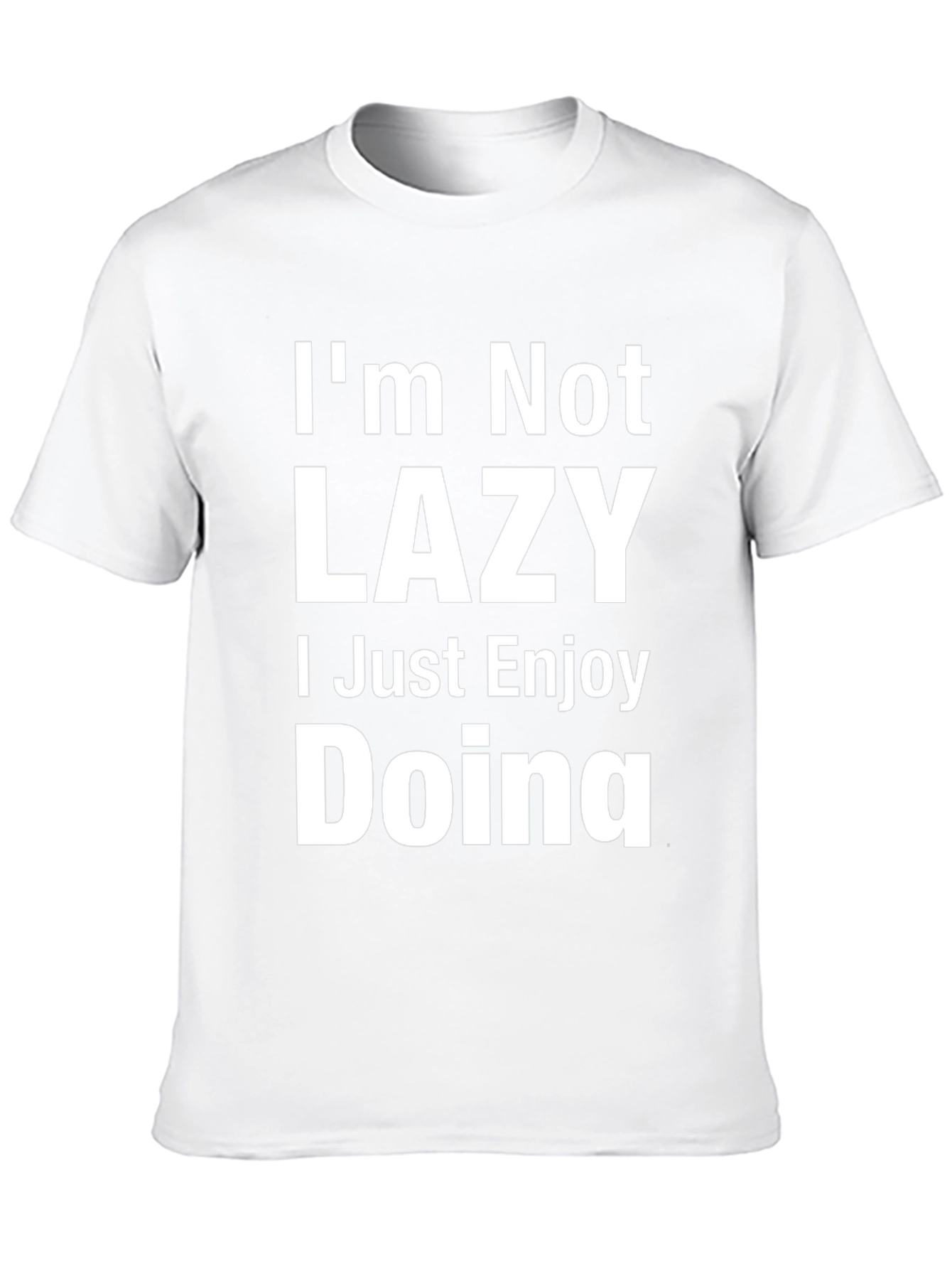 Black I'm Not Lazy Graphic Tee - Comfortable Casual Wear view 10