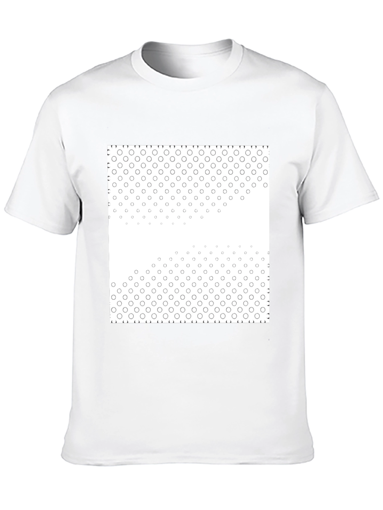 Black Black Tee with Geometric Circle Pattern view 10