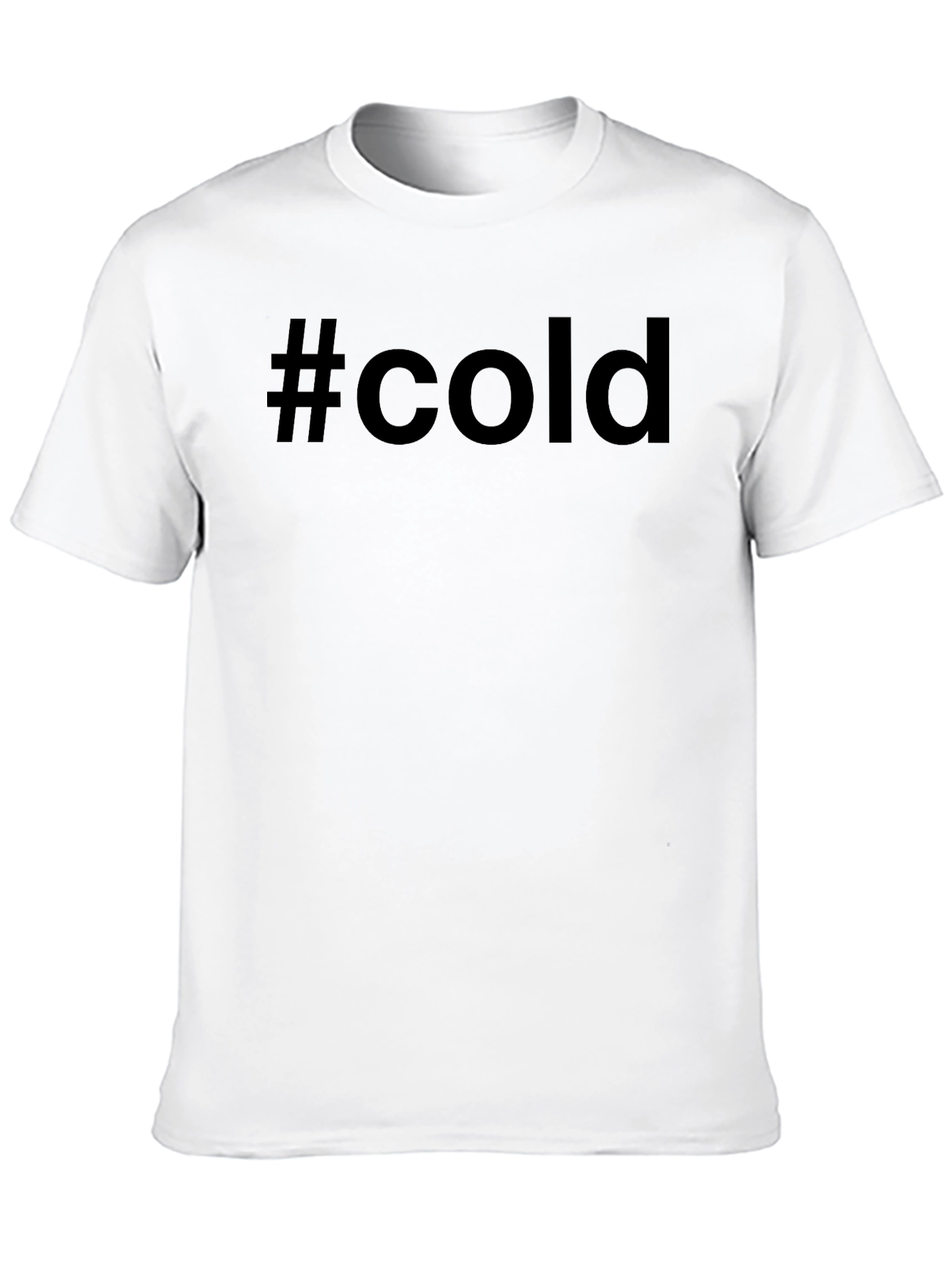 Black Cold Hashtag T-Shirt - Modern Design, Casual Wear view 10