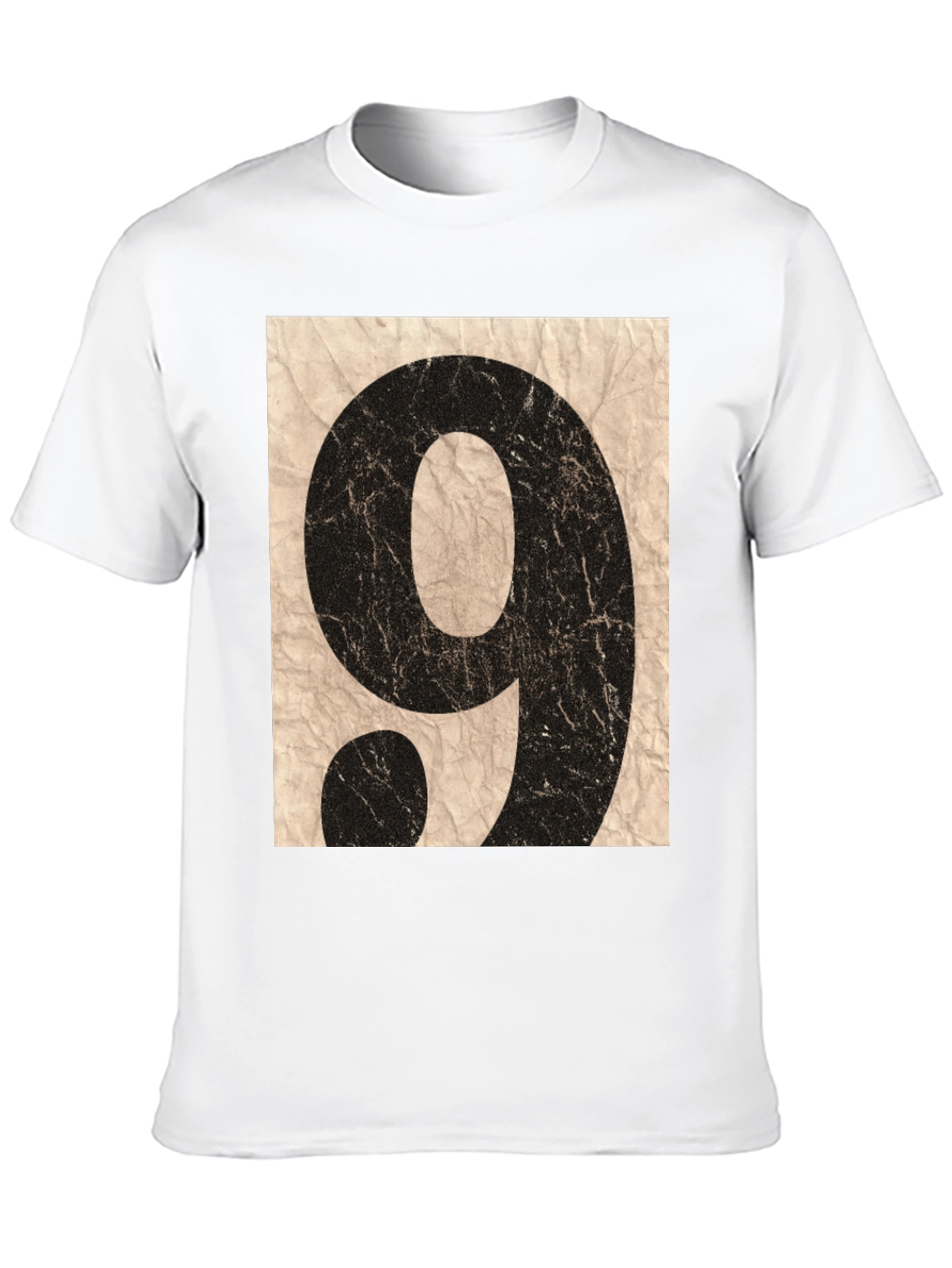 Black Vintage Number 9 Graphic T-Shirt view 10