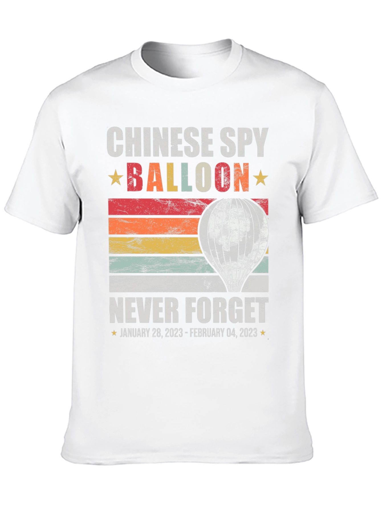 Black Chinese Spy Balloon Never Forget T-Shirt view 10