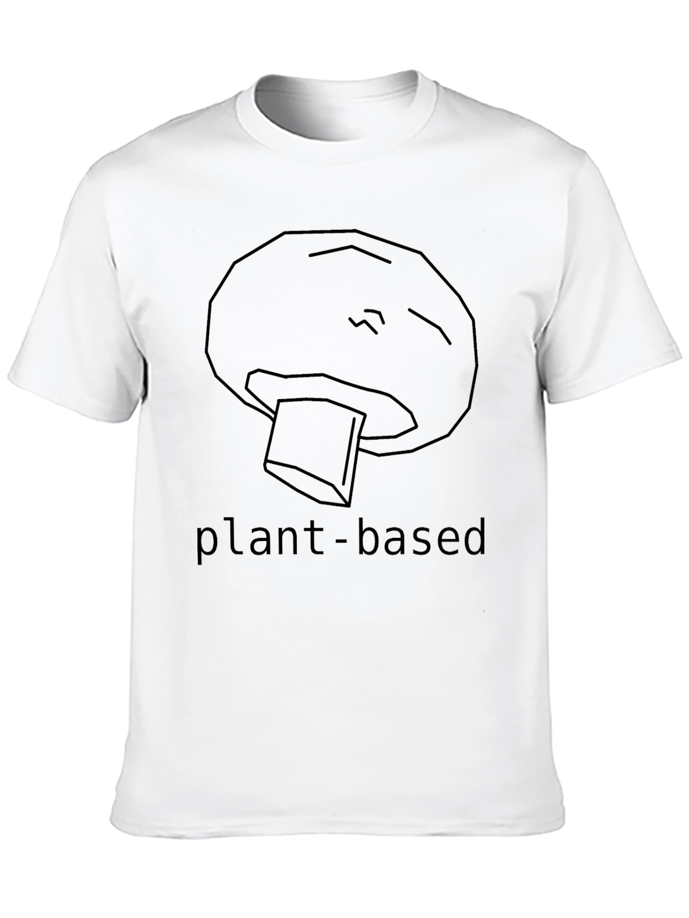 Black Plant-Based Mushroom Graphic Tee - Unisex Black T-Shirt view 10