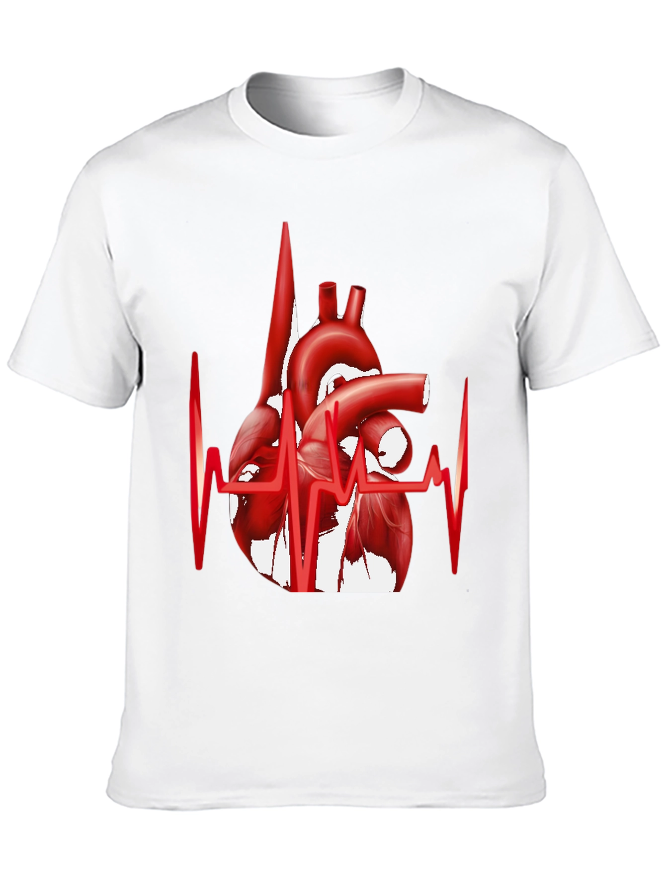 Black Anatomical Heartbeat Graphic Tee - Stylish Medical Apparel view 10