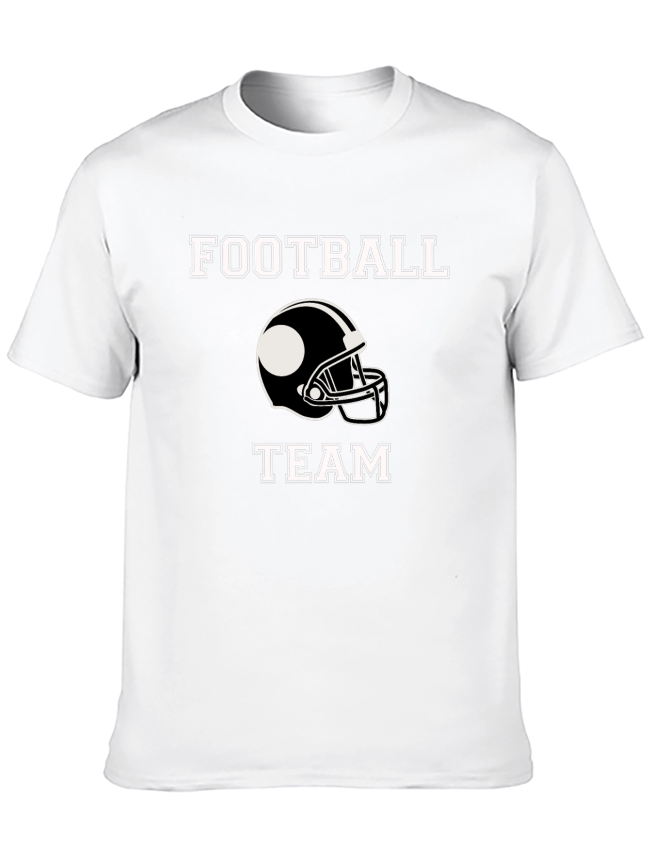 Black Football Team Graphic Tee - Black Cotton T-Shirt view 10
