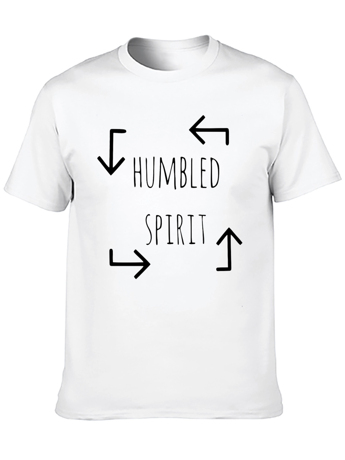Black Humbled Spirit Graphic Tee - Black Crew Neck Shirt view 10