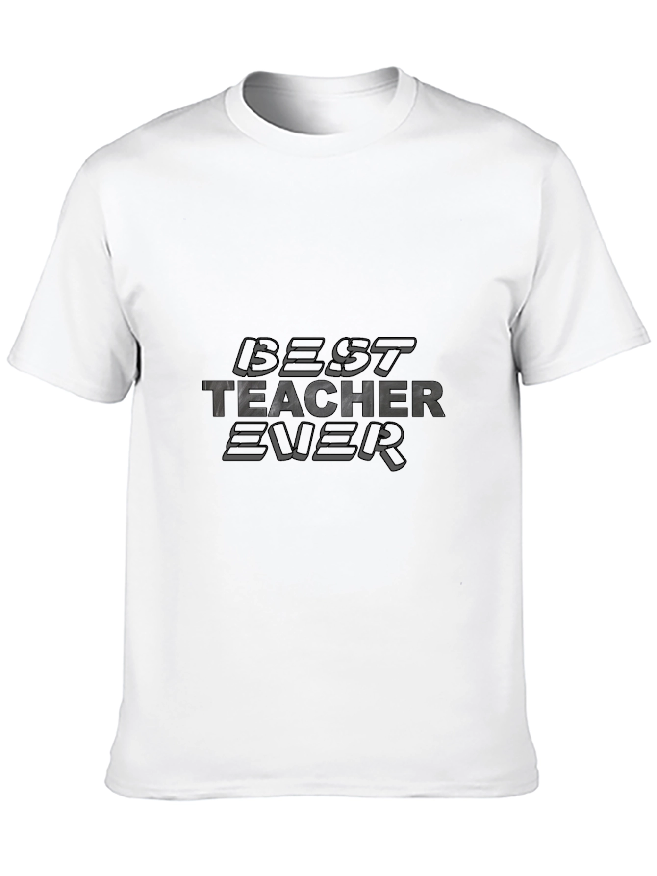 Black Best Teacher Ever Graphic Black T-Shirt view 10