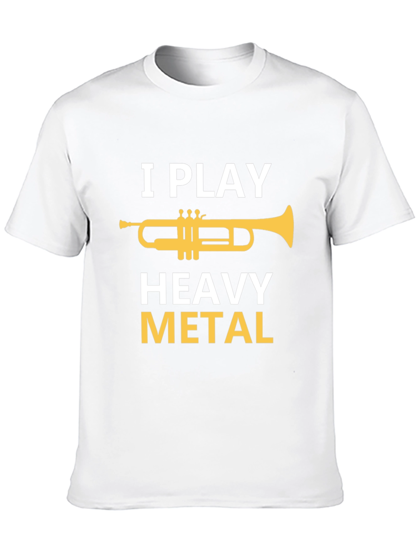 Black I Play Heavy Metal Trumpet T-Shirt view 10