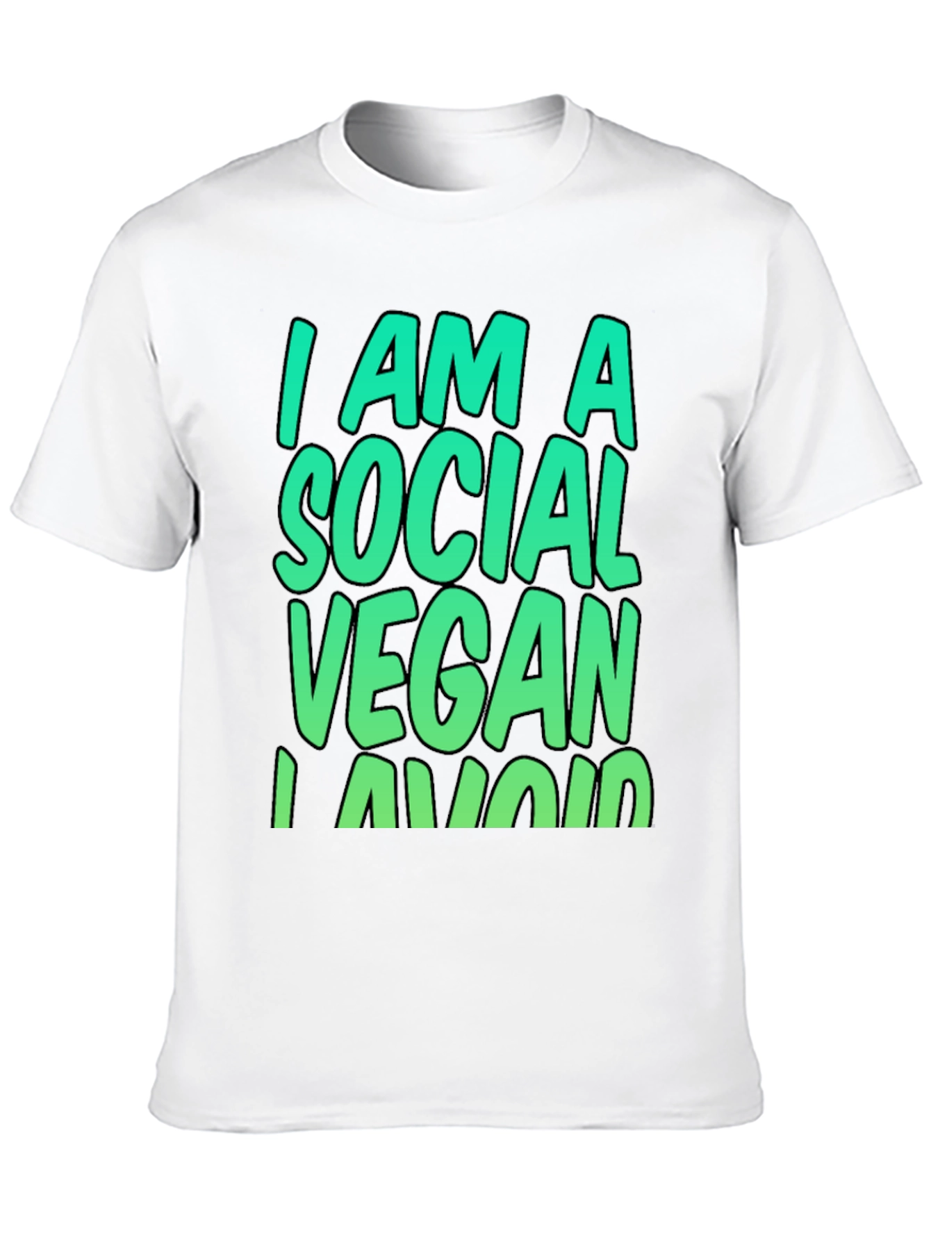 Social Vegan T-Shirt - Humorous Vegetarian Tee - 10