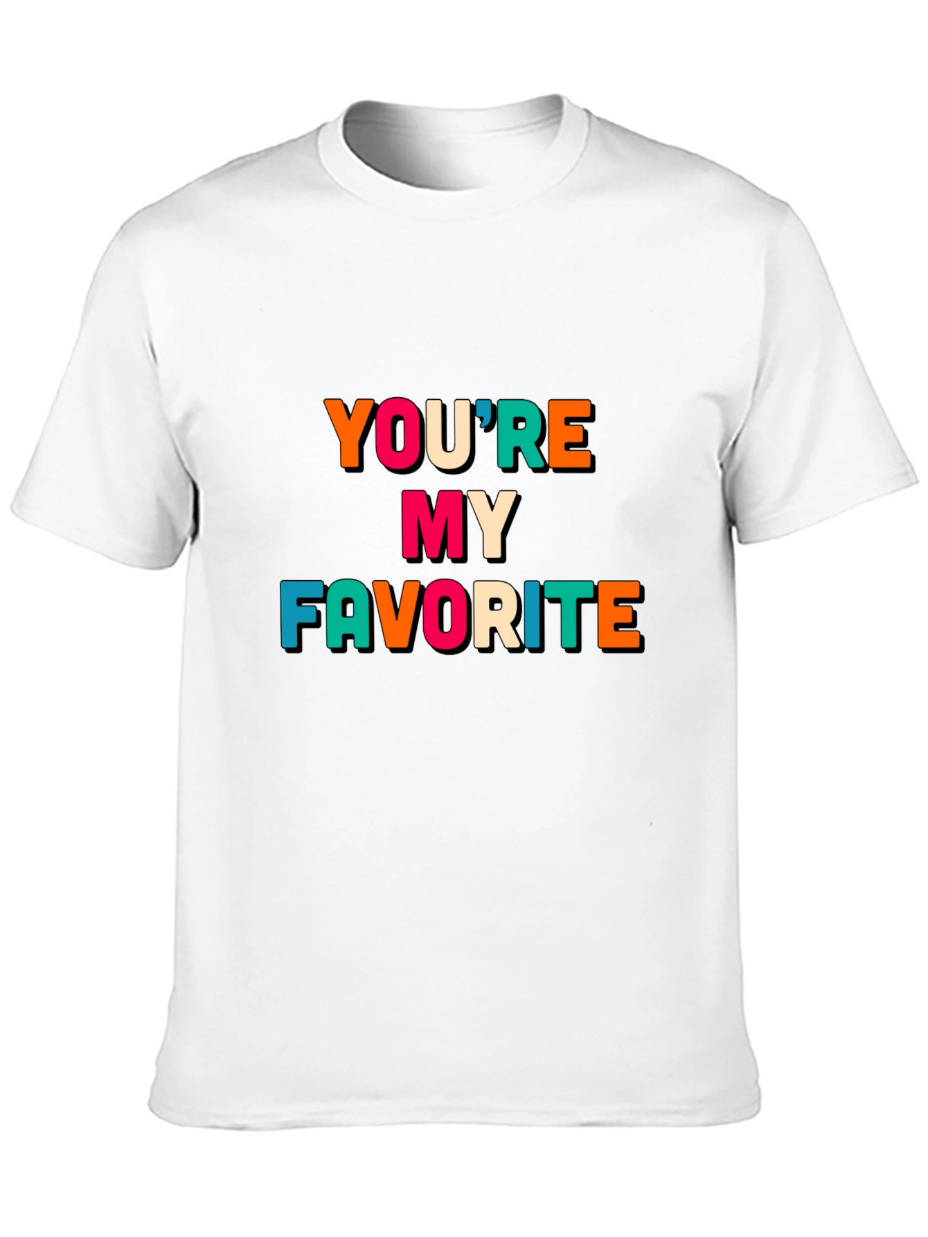 Black You're My Favorite Graphic Tee - Soft Cotton Blend view 10