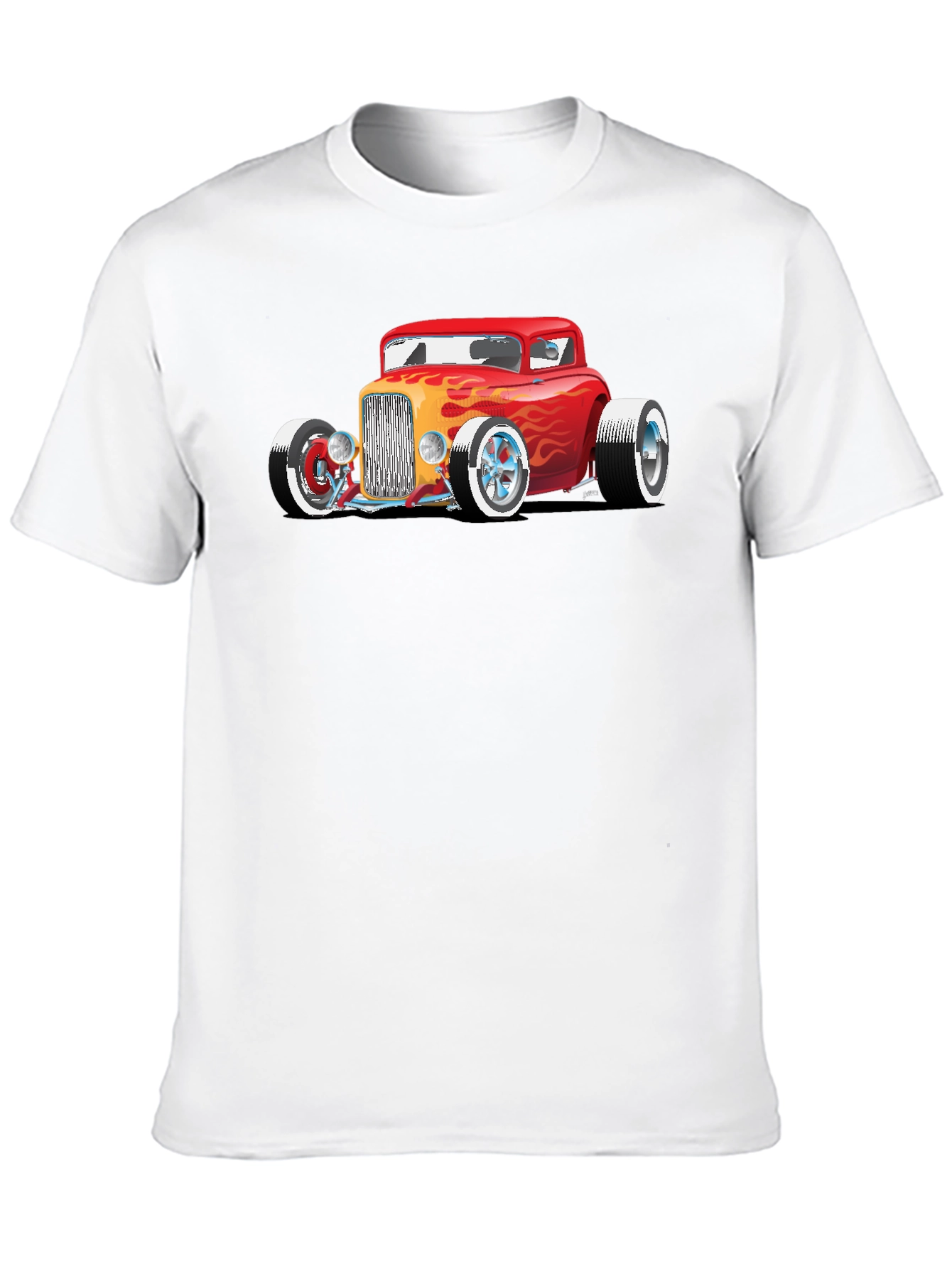 Black Hot Rod Car Graphic Tee - Classic Automotive Style view 10