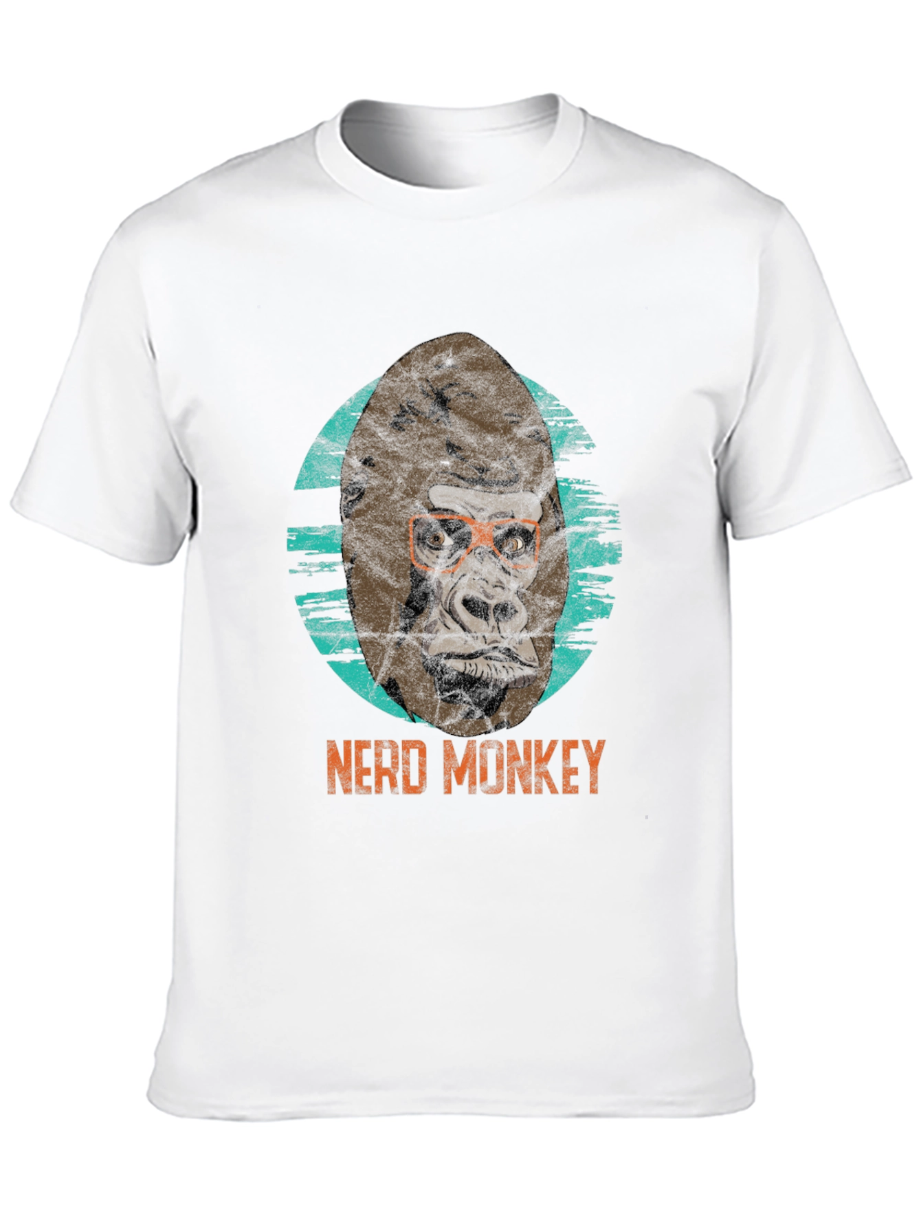 Black Nerd Monkey Graphic Tee - Black T-Shirt view 10