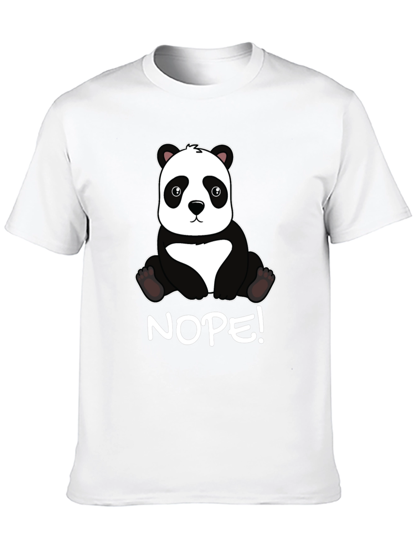 Black Nope Panda Graphic Tee - Comfy Casual T-Shirt view 10