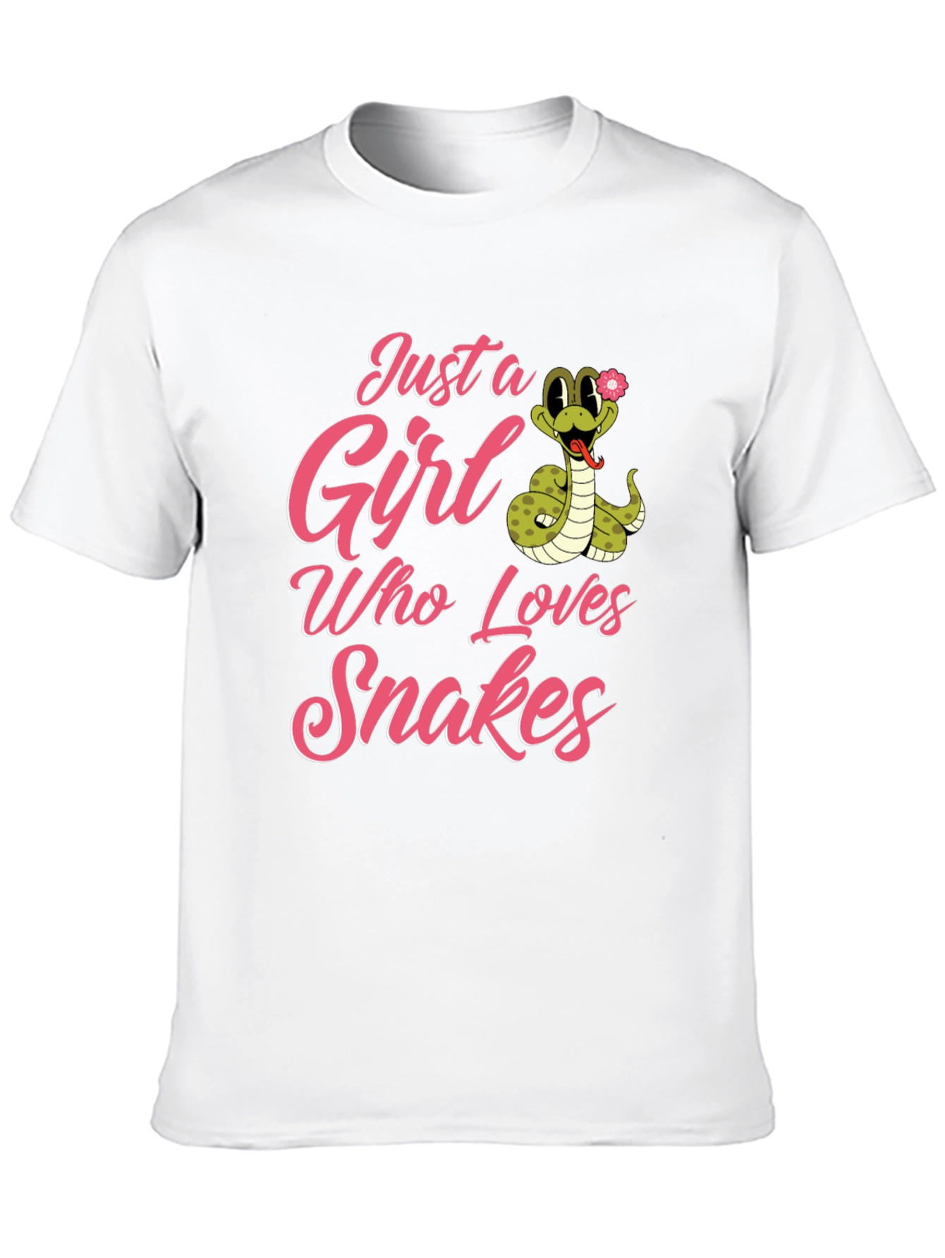 Black Just a Girl Who Loves Snakes T-Shirt view 10