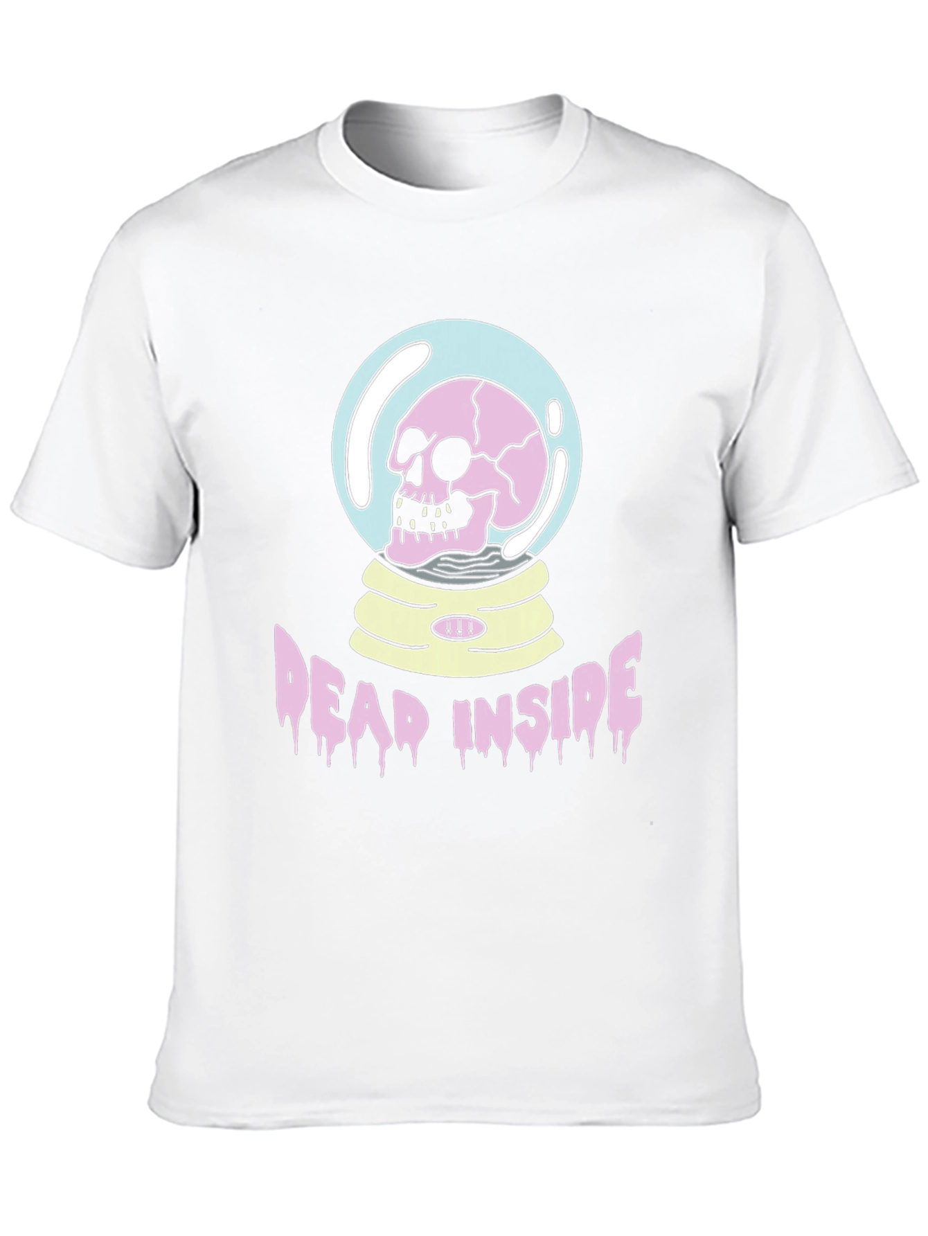 Black Dead Inside Graphic Tee - Skull in Snow Globe T-Shirt view 10