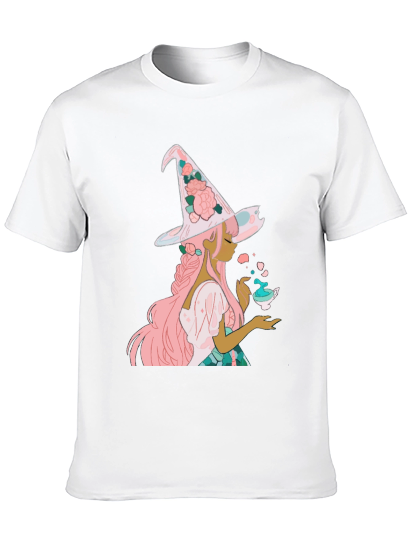 Black Witch With Tea Cup Graphic Tee view 10