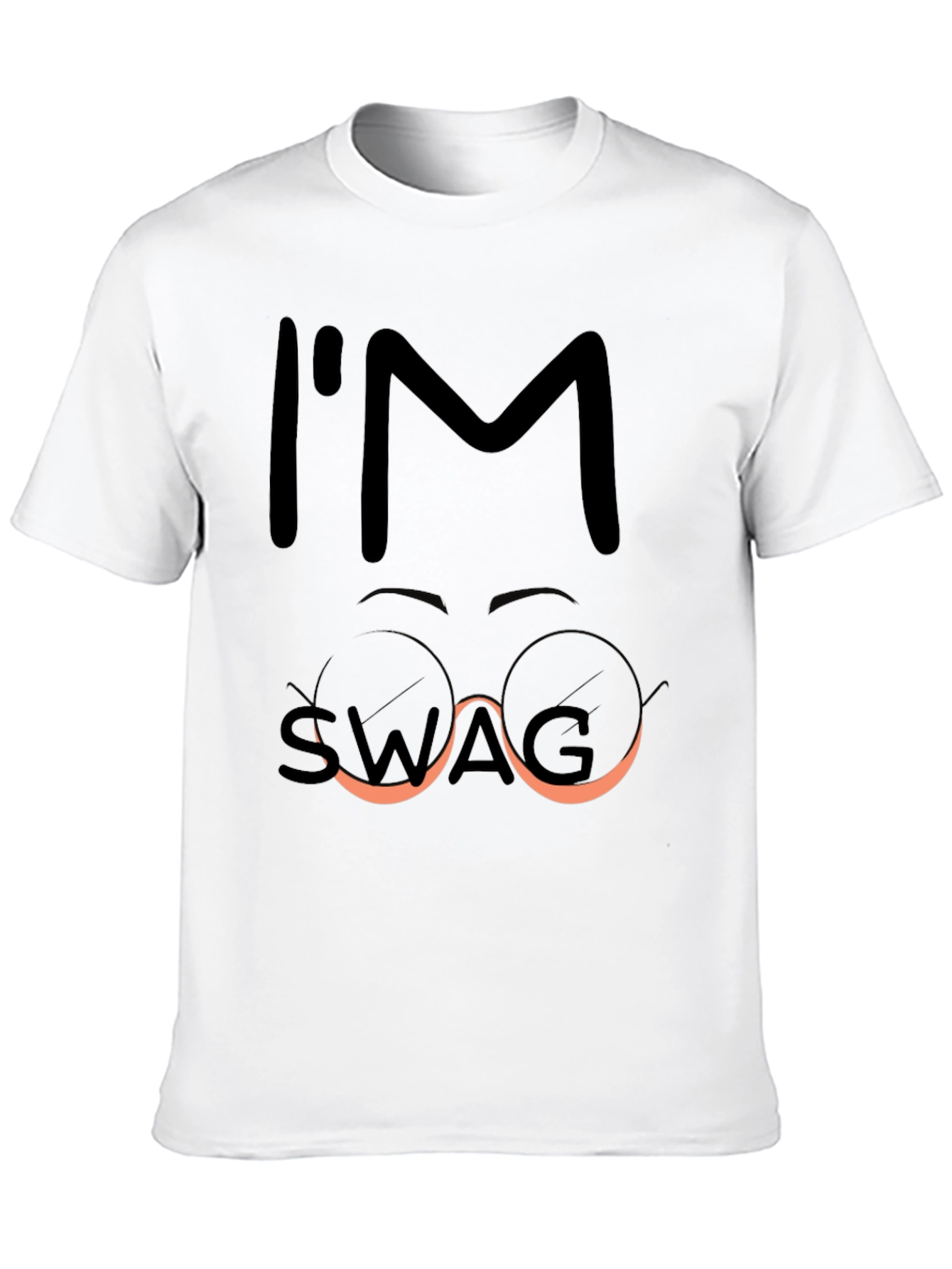 Black I'm Swag Funny Graphic Tee - Black view 10