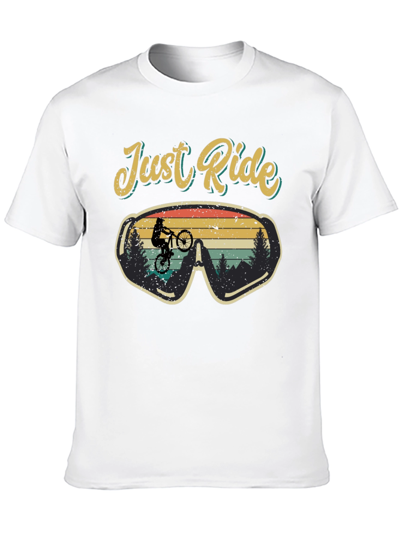 Black Just Ride Black T-Shirt - Mountain Biking view 10