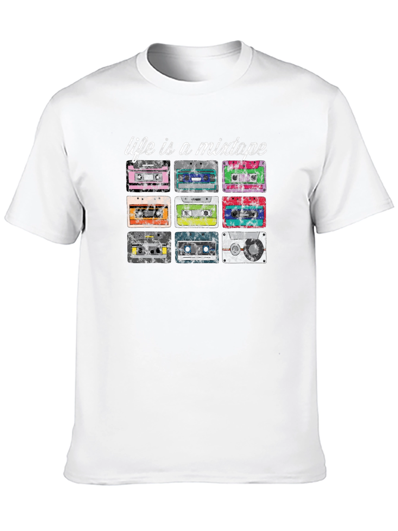 Black Life is a Mixtape Graphic T-Shirt - Vintage Cassette Design view 10