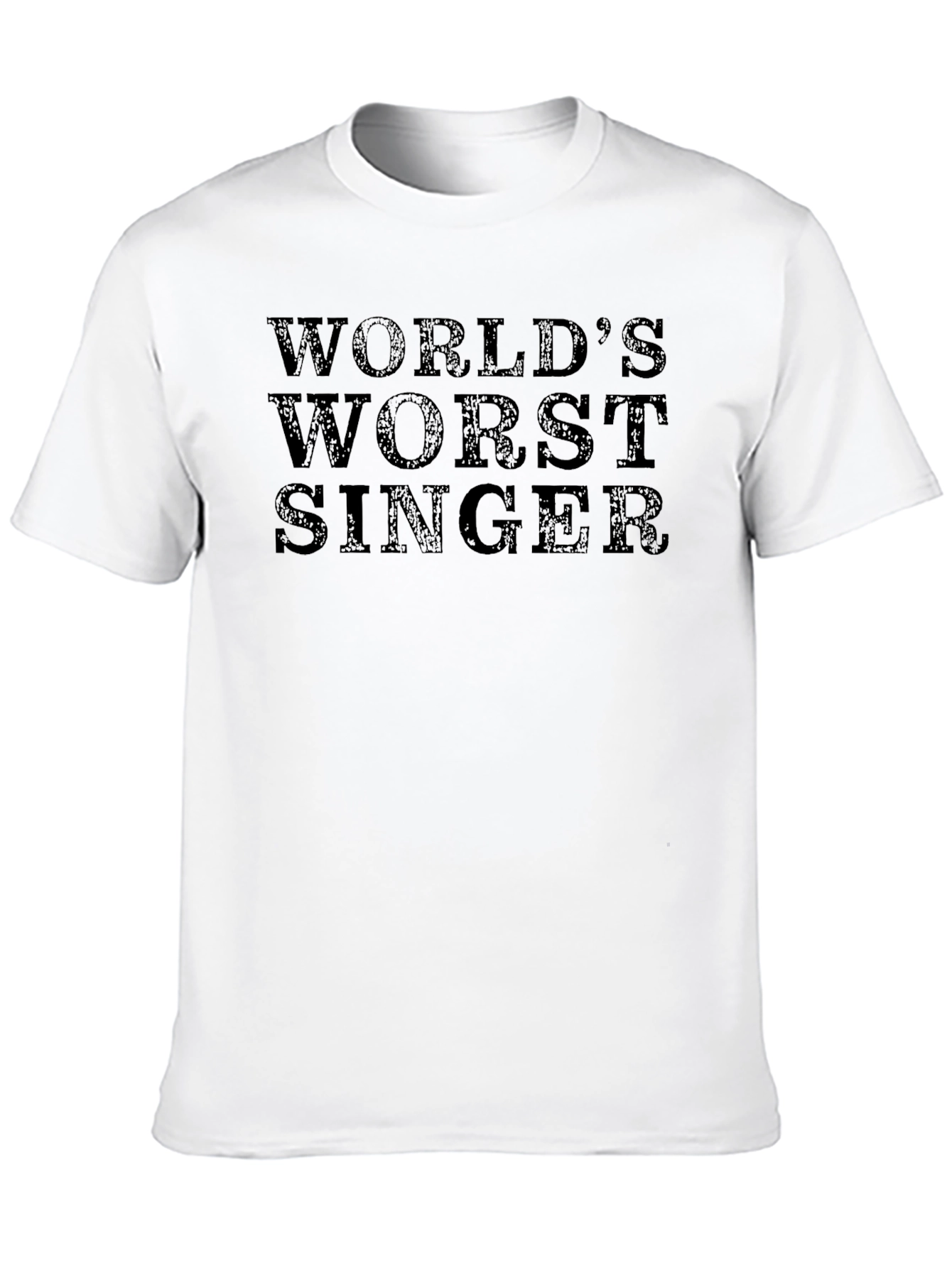 Black World's Worst Singer Funny Graphic T-Shirt view 10